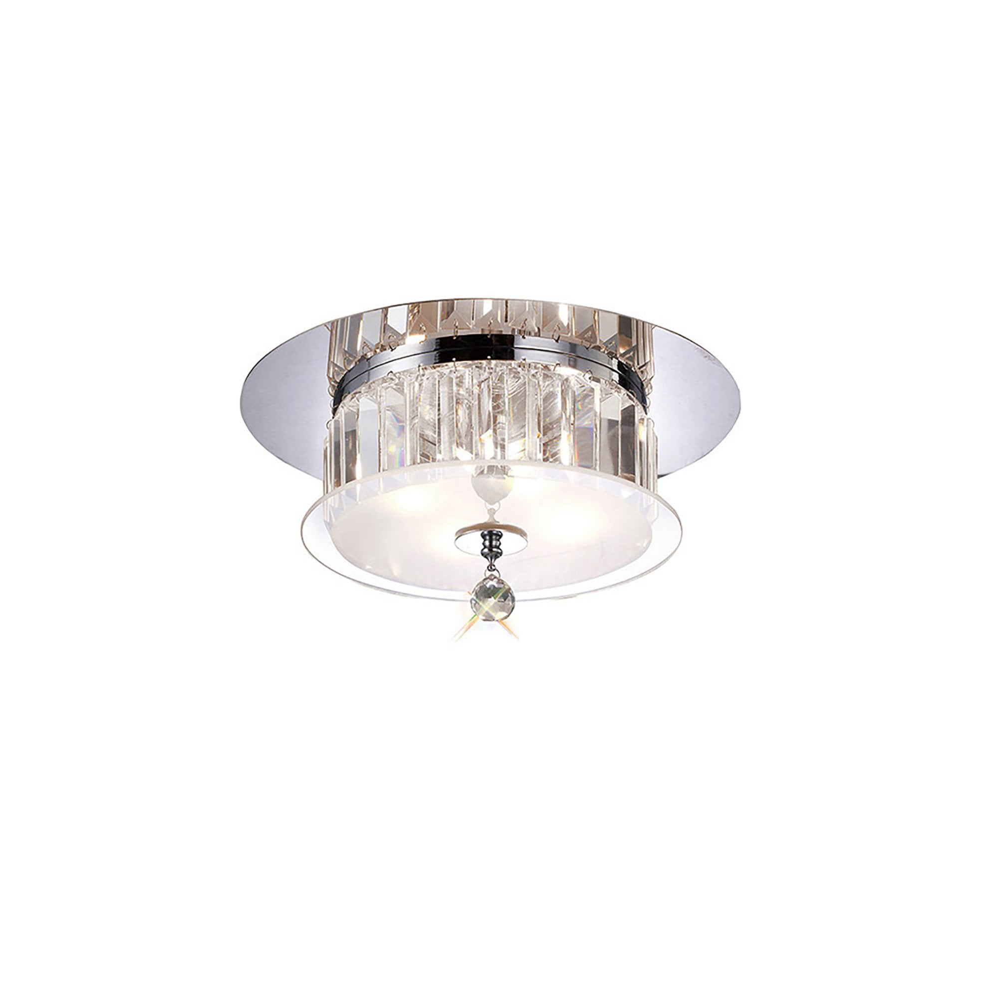 Diyas IL30241 Tosca Ceiling Round 4 Light Polished Chrome/Glass/Crystal