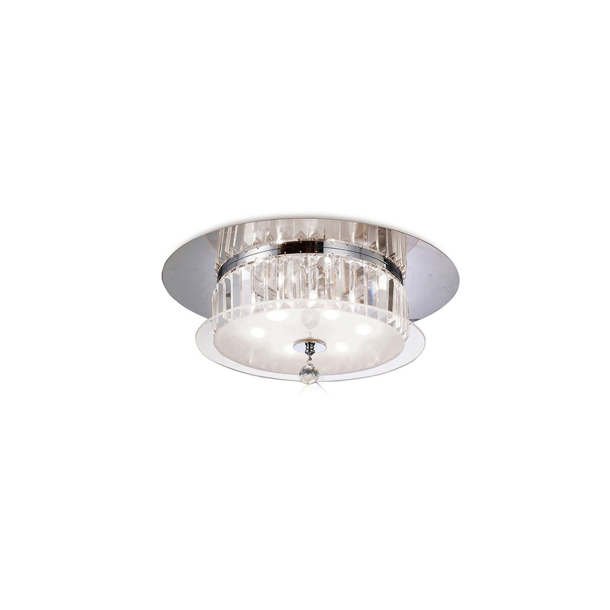Diyas IL30242 Tosca Ceiling Round 6 Light Polished Chrome/Glass/Crystal