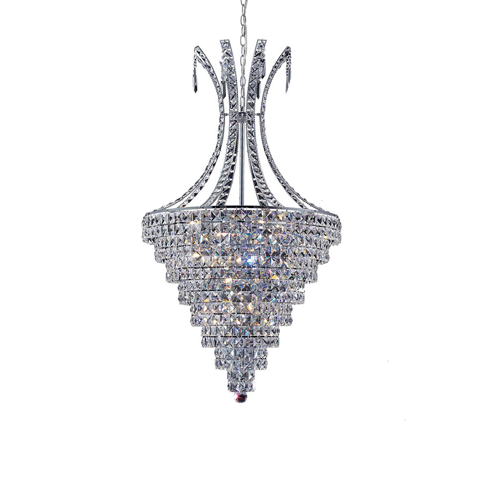 Diyas IL30019 Kanya Pendant 8 Light Polished Chrome/Crystal