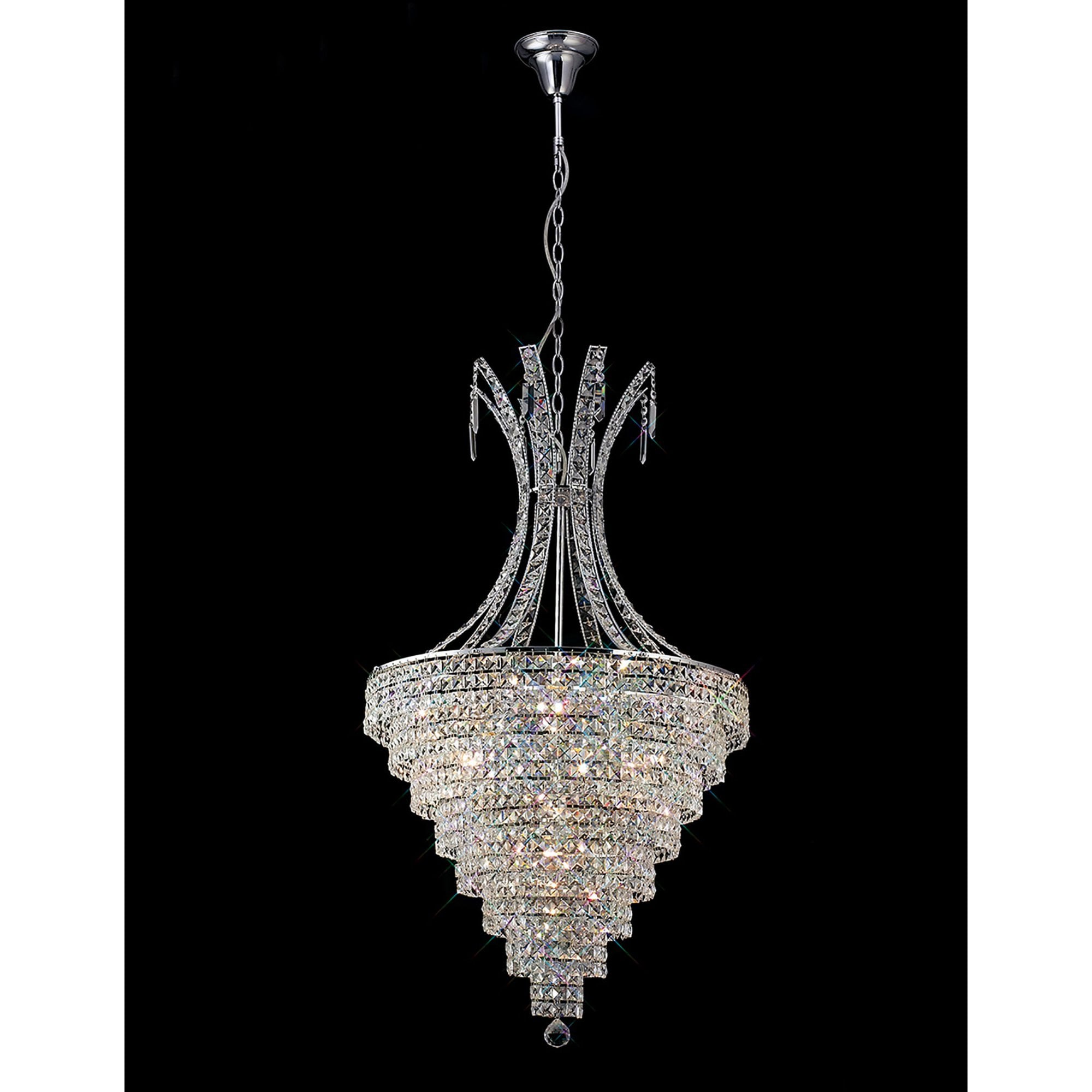 Diyas IL30019 Kanya Pendant 8 Light Polished Chrome/Crystal