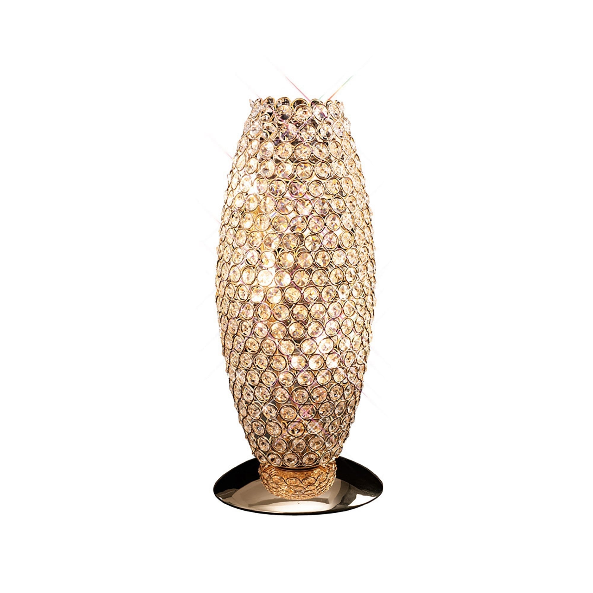 Diyas IL30766 Kos Table Lamp 3 Light French Gold/Crystal
