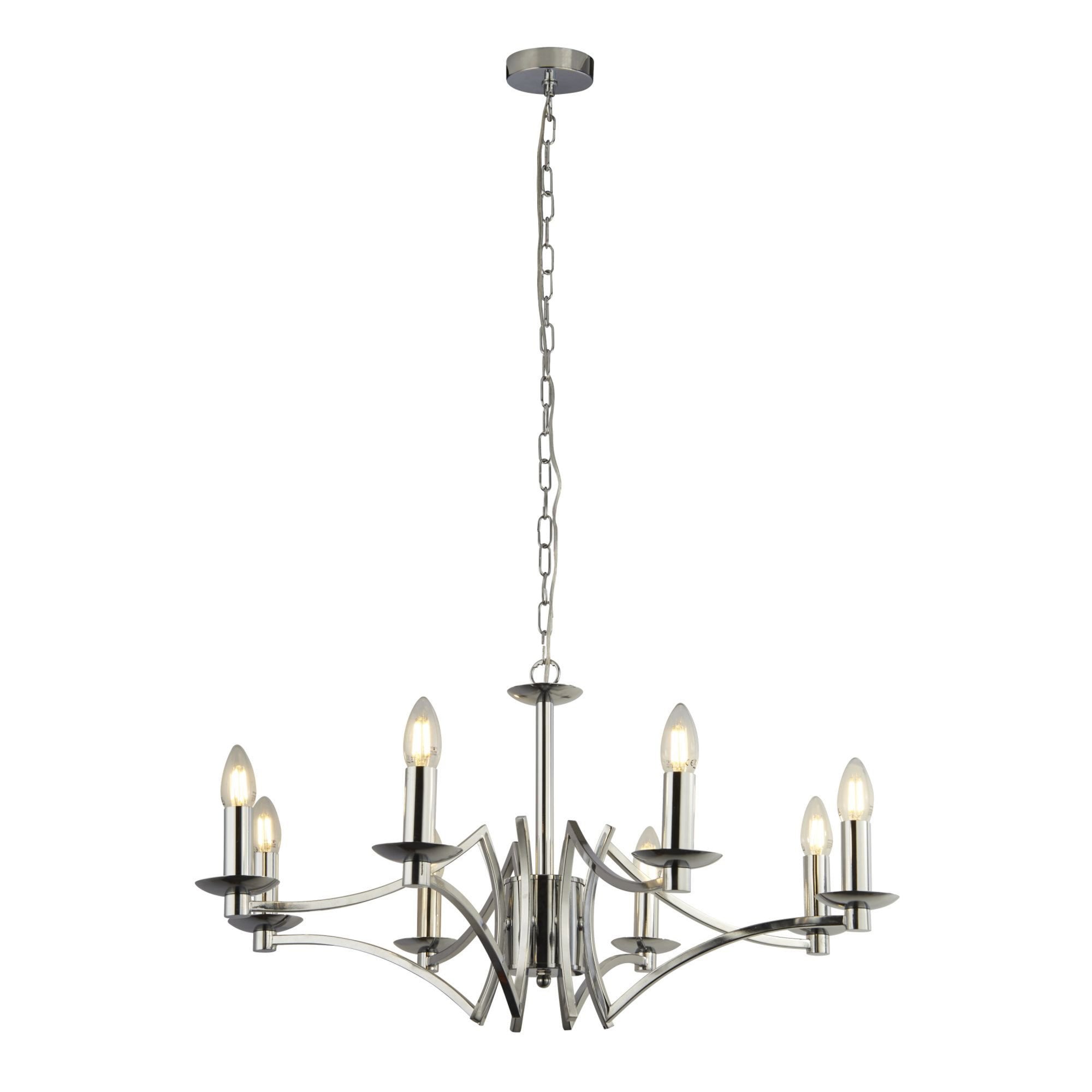 Searchlight Arley 8 Light Ceiling Pendant - Chrome