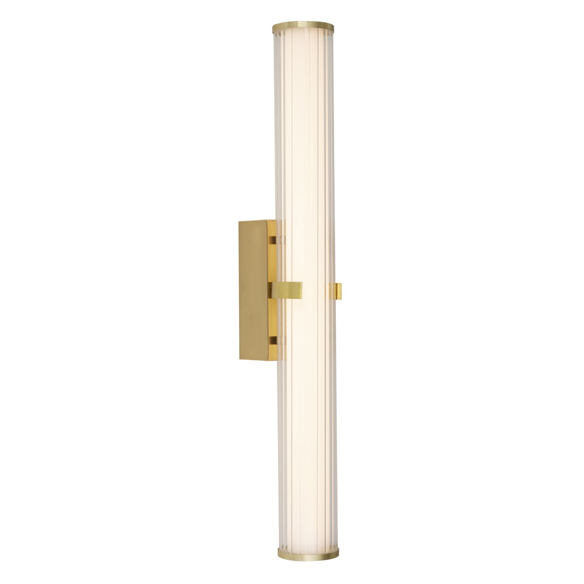 Searchlight Carisbrooke LED Bathroom Large Wall Light - Gold & Opal Glass - IP44