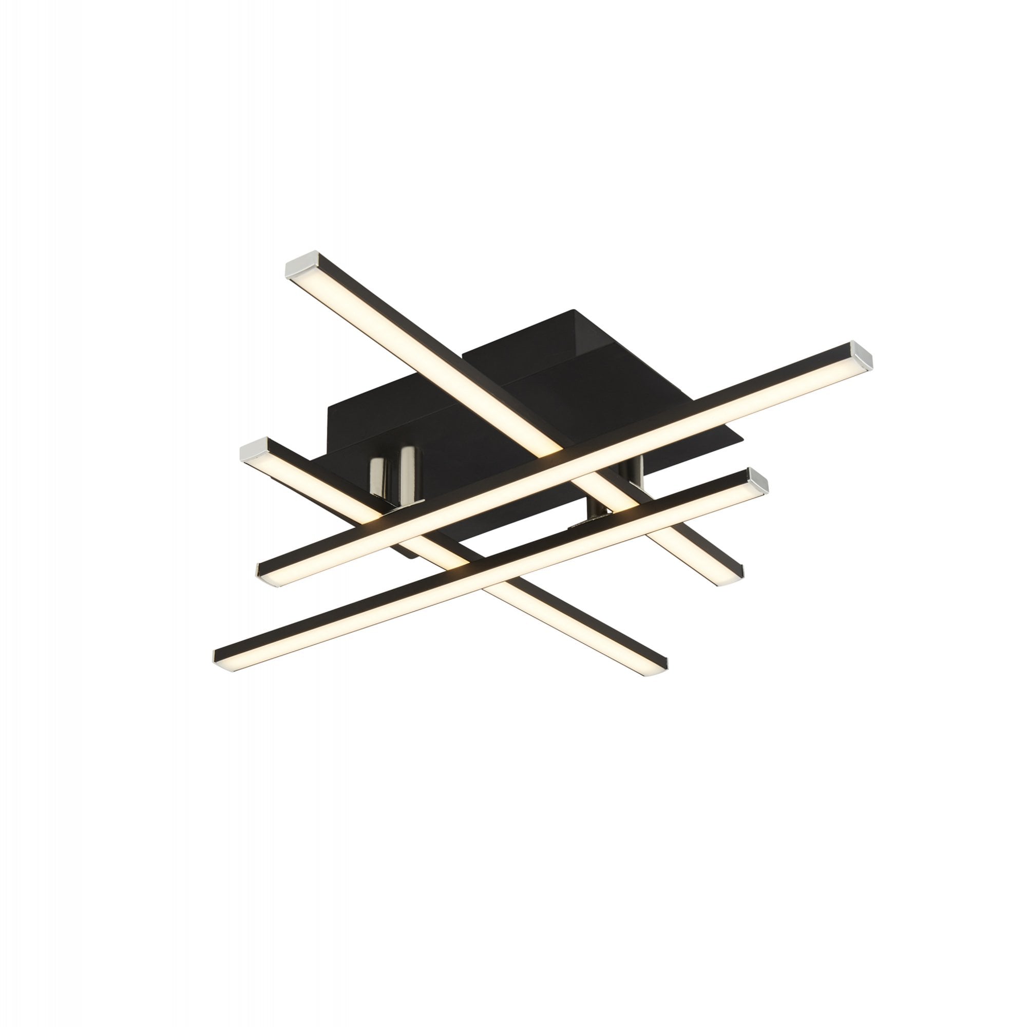 Searchlight Mark 4 Light LED Ceiling Light - Black & Opal