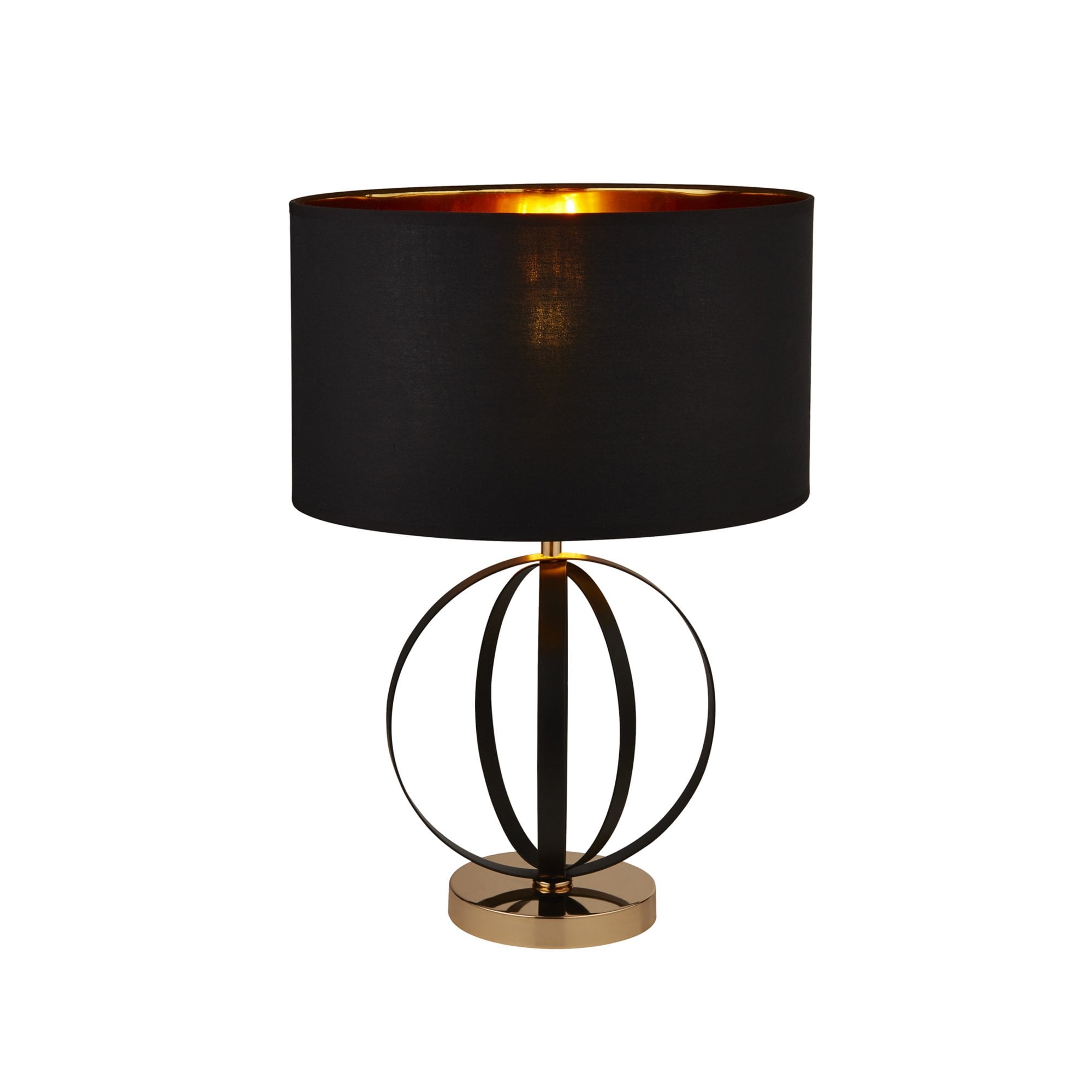 Searchlight Hampton Table Lamp - Black & Gold