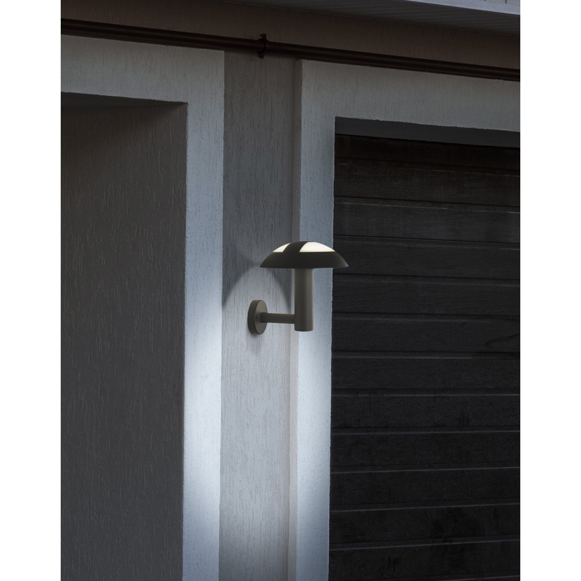 Searchlight Milford LED Outdoor Light - Dark Grey & Opal Diffuser - IP44