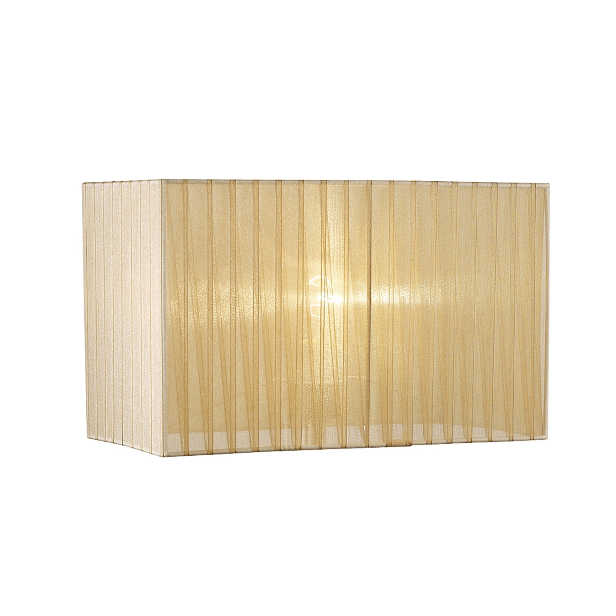 Diyas ILS31723 Florence Rectangle Organza Shade - 21cm, Soft Bronze, For Floor Lamp - Shade Only