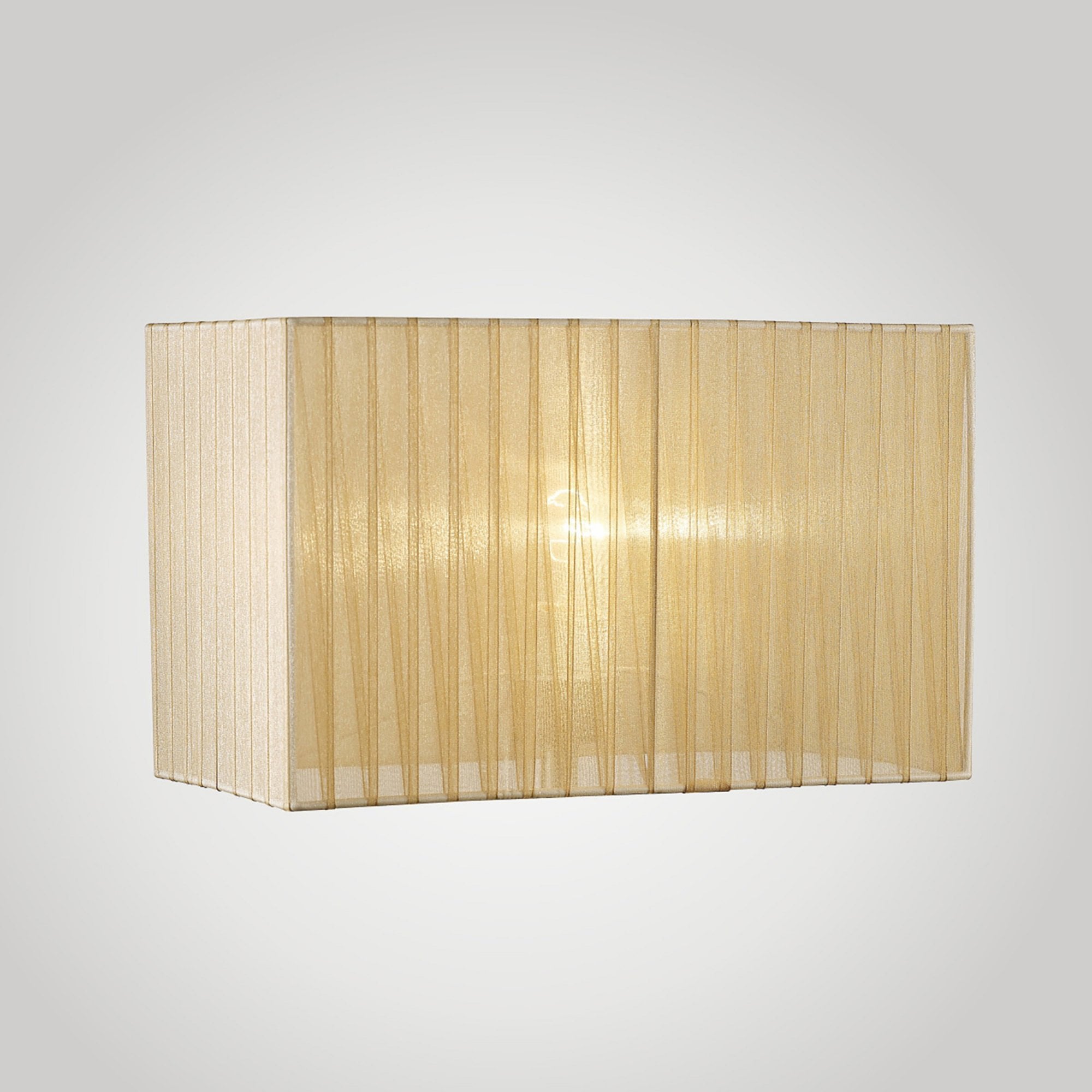 Diyas ILS31723 Florence Rectangle Organza Shade - 21cm, Soft Bronze, For Floor Lamp - Shade Only
