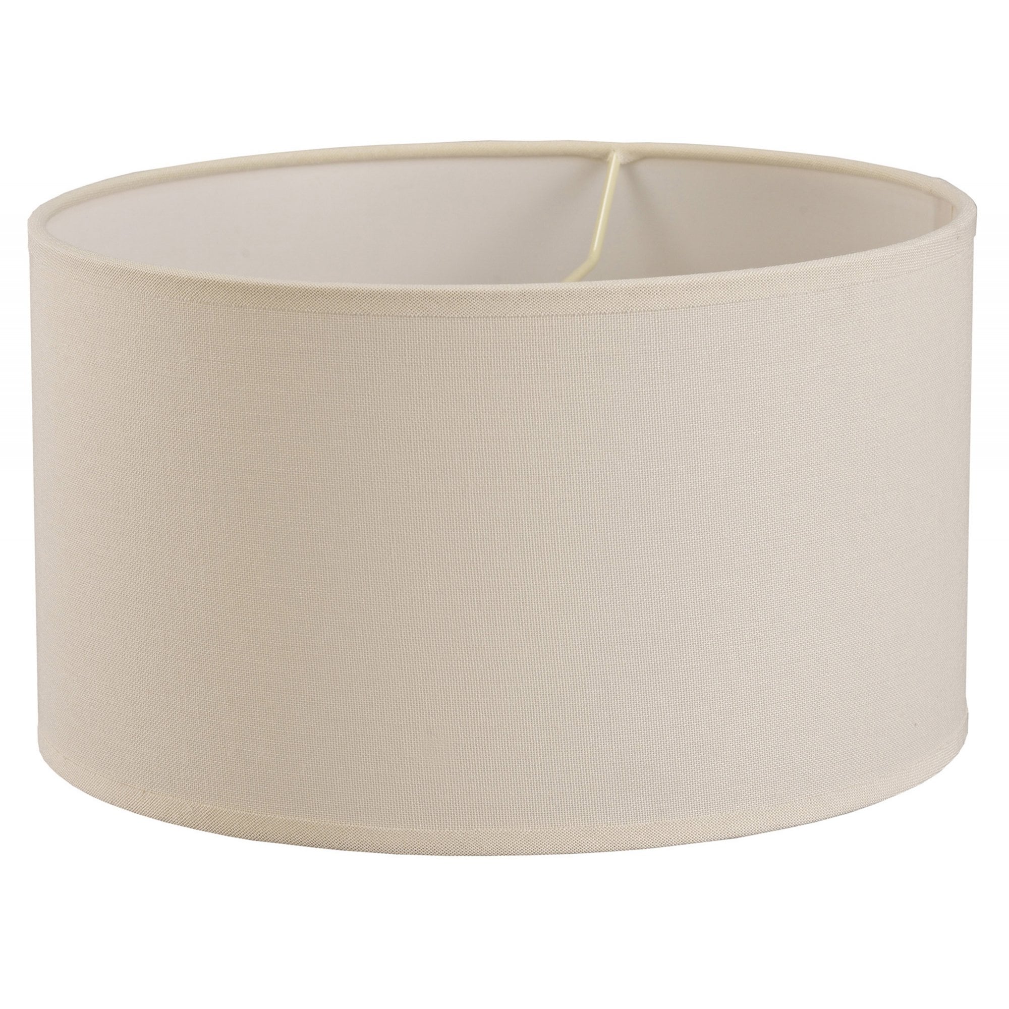 Diyas ILS20292 Victoria Round Fabric Shade - Ivory Cream 30cm - Shade Only