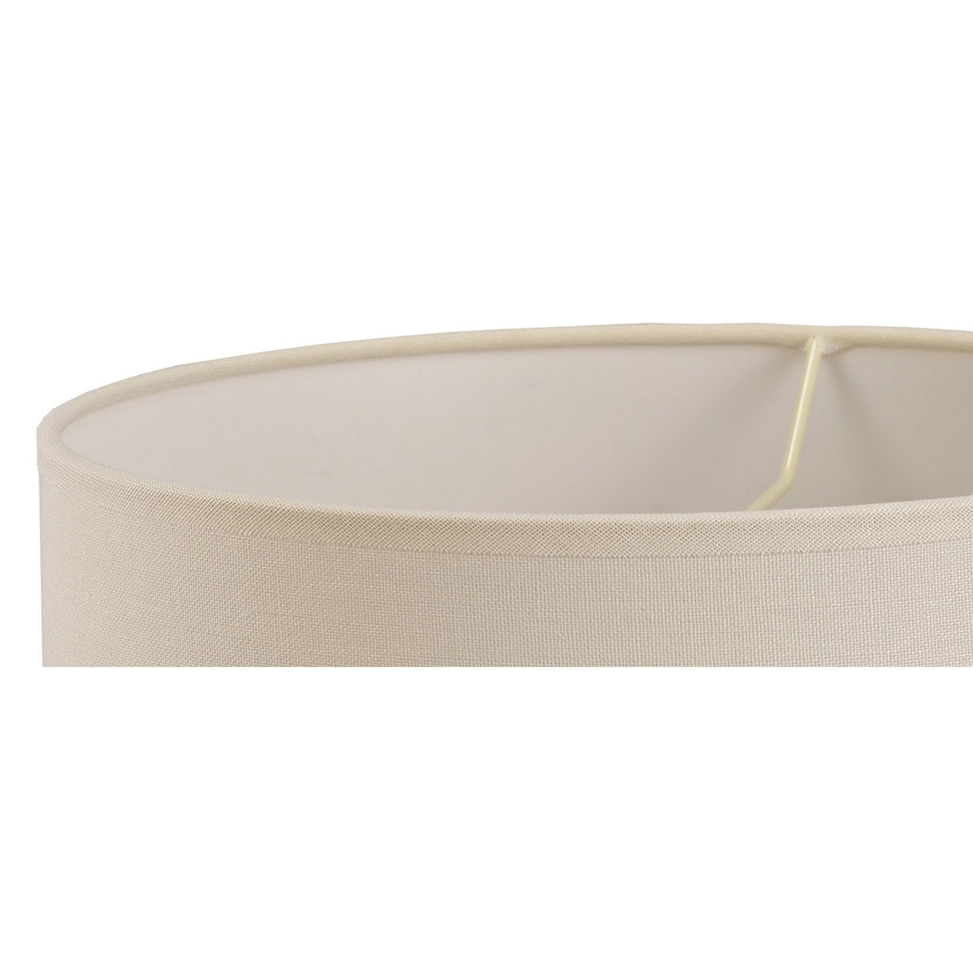 Diyas ILS20292 Victoria Round Fabric Shade - Ivory Cream 30cm - Shade Only