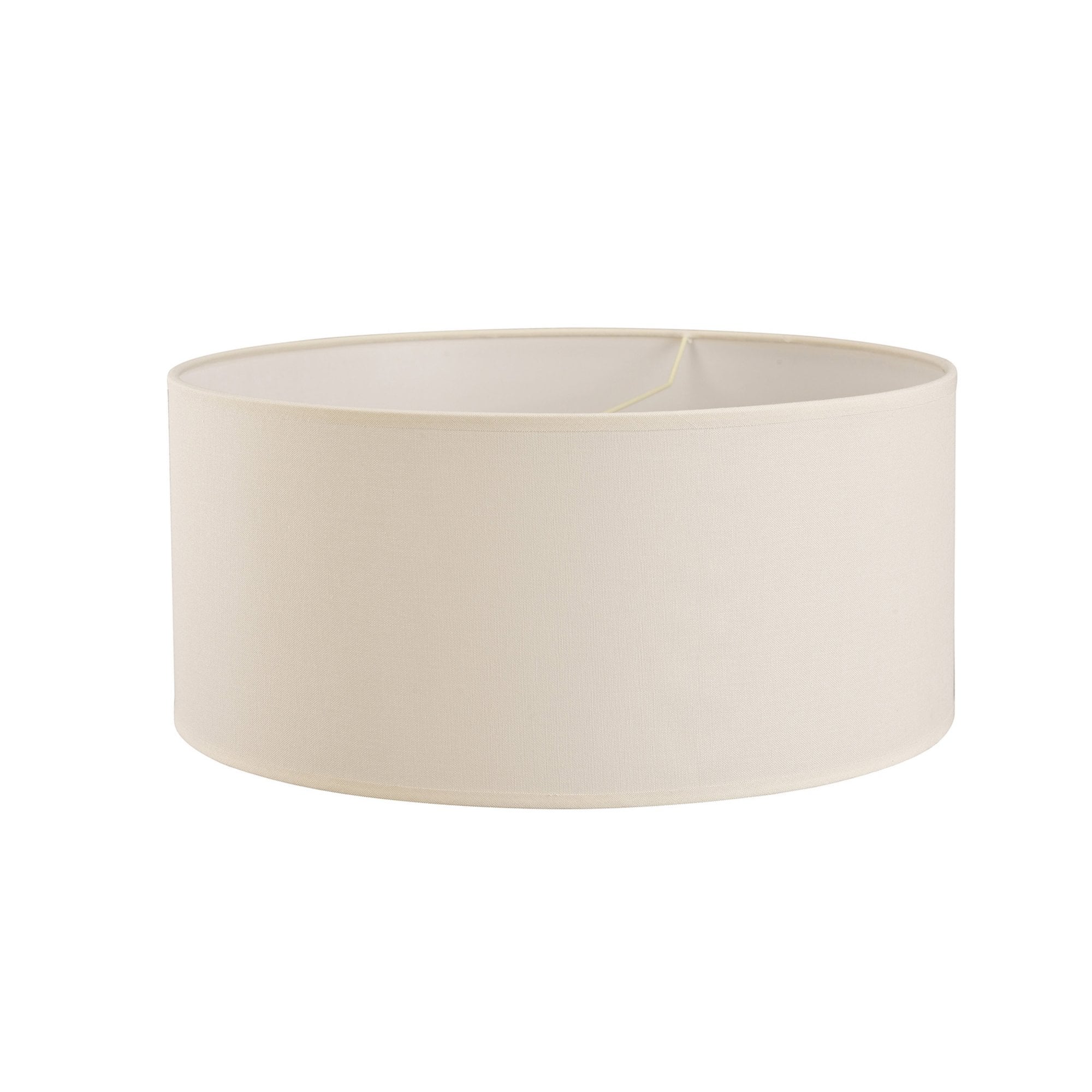 Diyas ILS20294 Victoria Round Fabric Shade - Ivory Cream 50cm - Shade Only