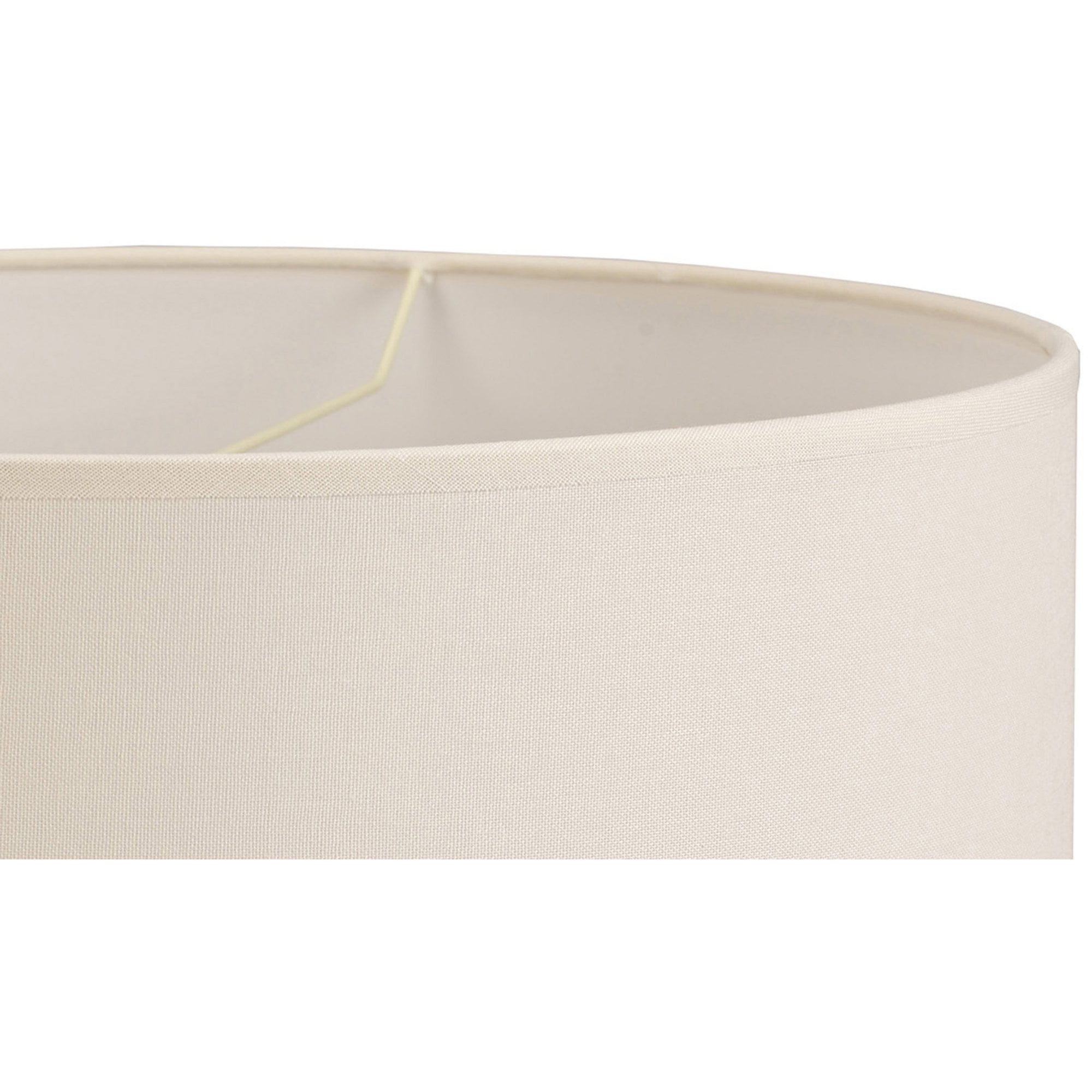 Diyas ILS20294 Victoria Round Fabric Shade - Ivory Cream 50cm - Shade Only