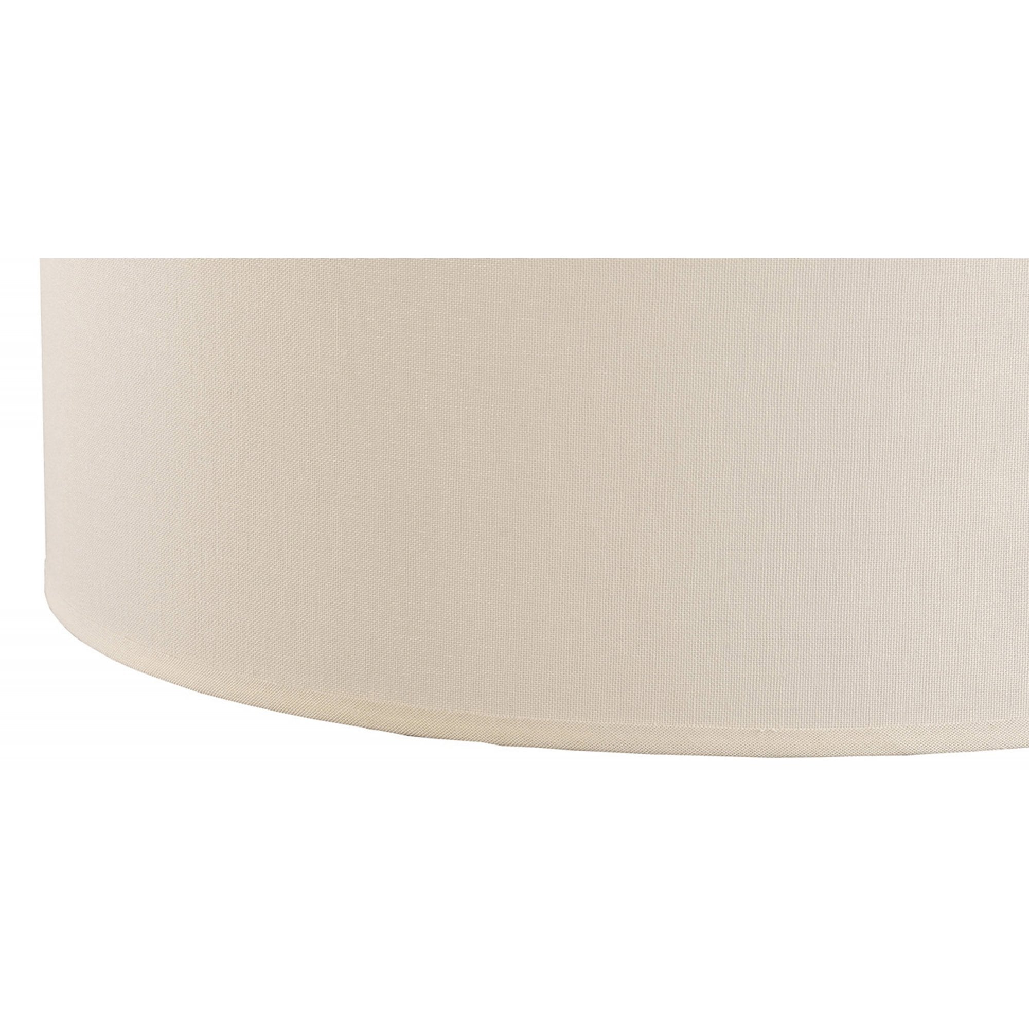 Diyas ILS20294 Victoria Round Fabric Shade - Ivory Cream 50cm - Shade Only