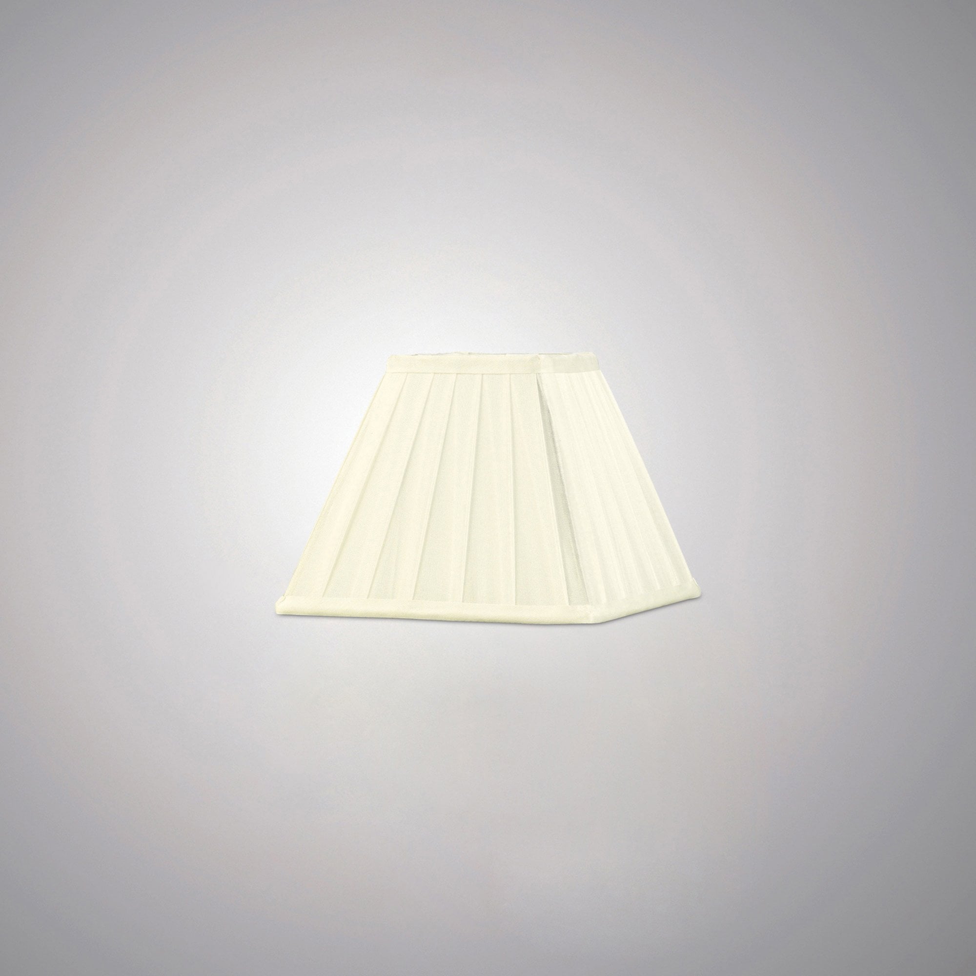 Diyas ILS20226 Leela Square Pleated Fabric Shade - Ivory 10/20cm - Shade Only