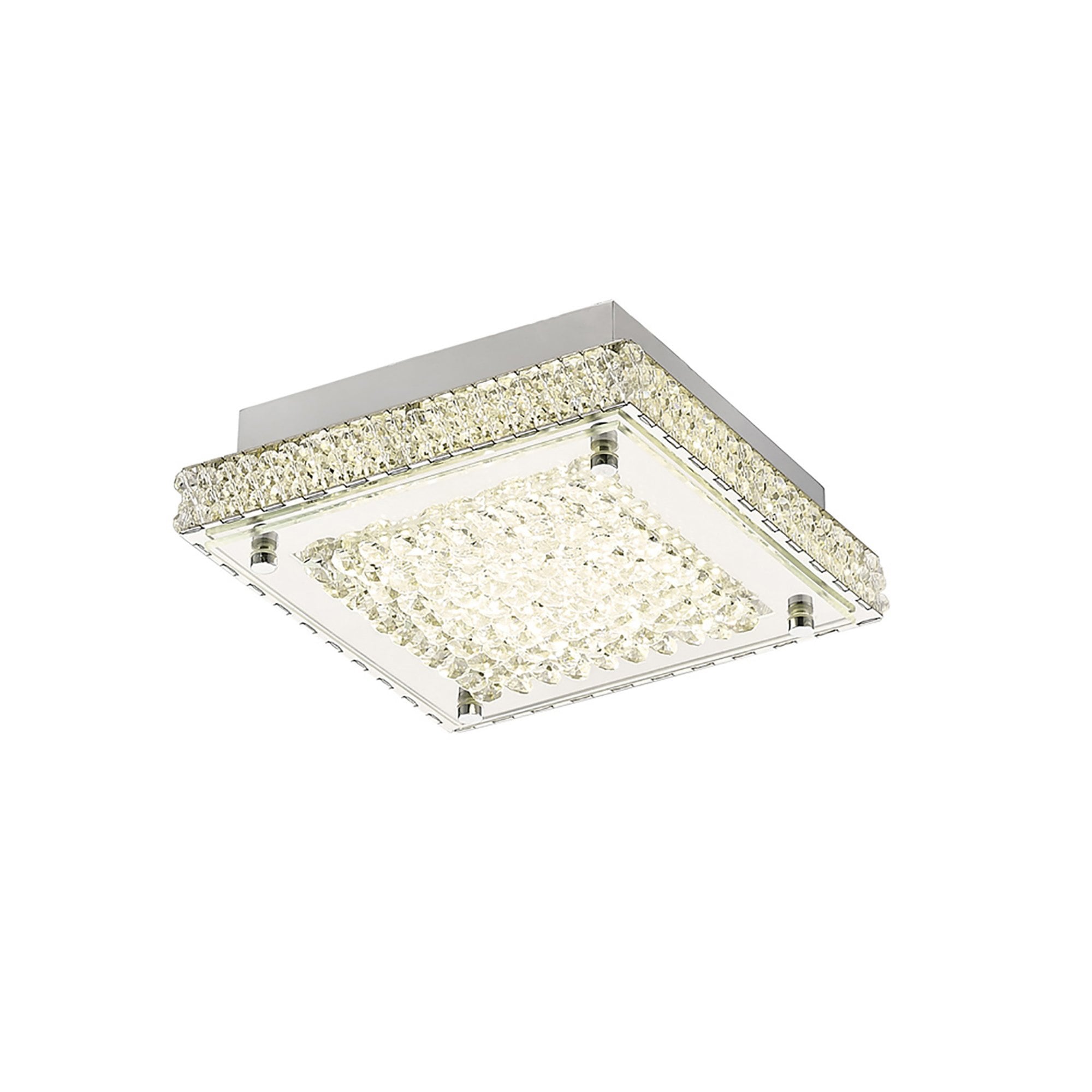 Diyas IL80070 Amelia Ceiling 12W 1200lm LED 4000K Stainless Steel/Crystal