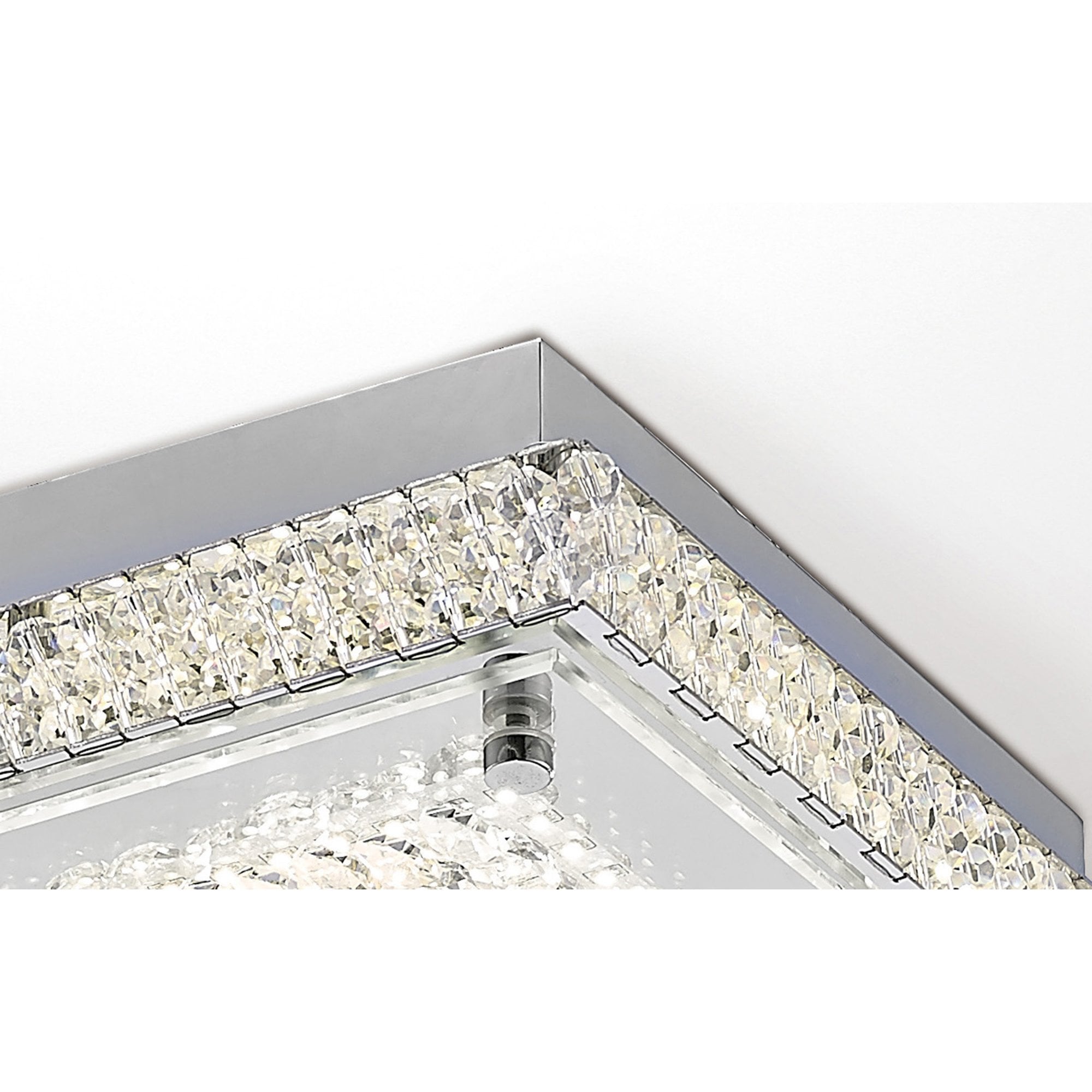 Diyas IL80070 Amelia Ceiling 12W 1200lm LED 4000K Stainless Steel/Crystal