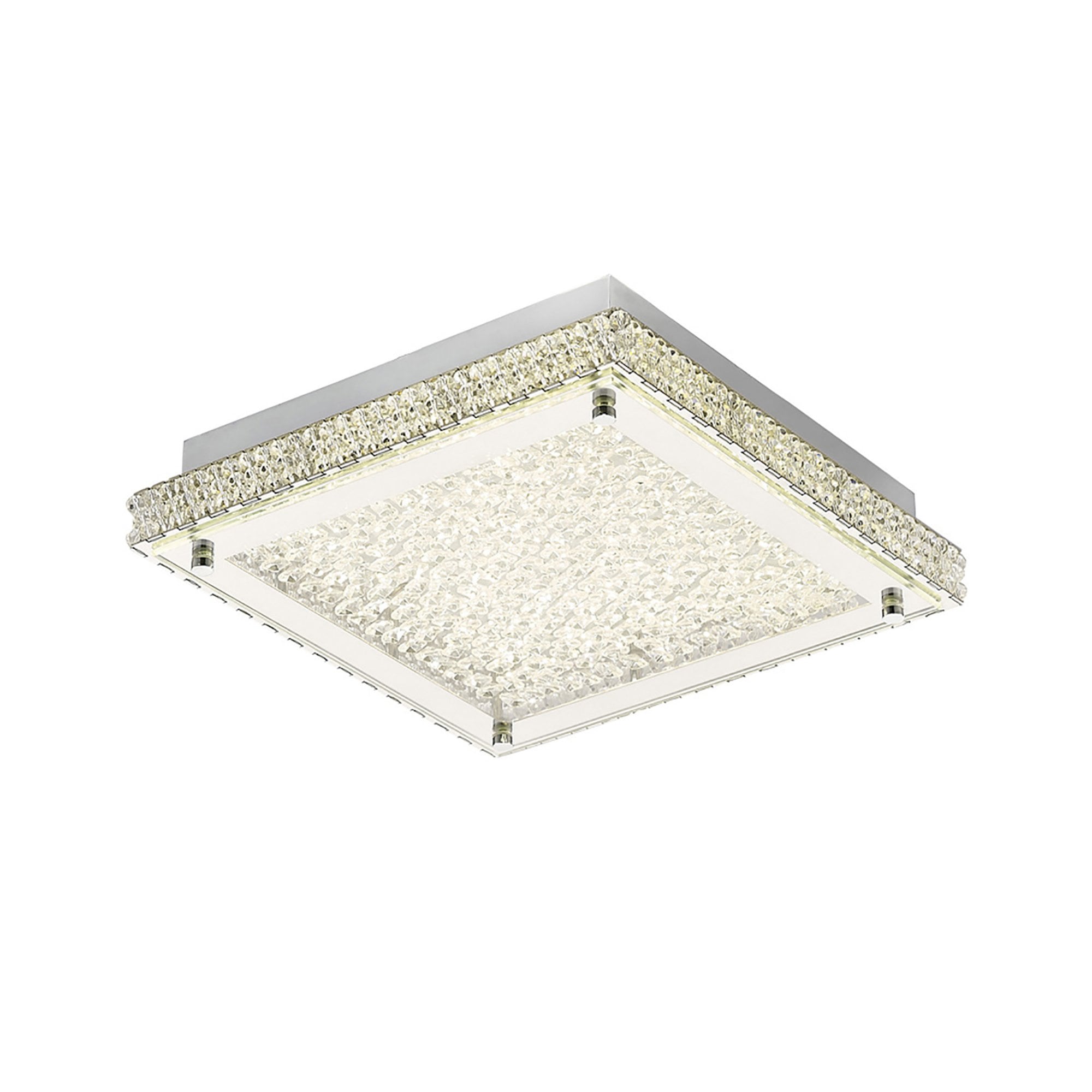 Diyas IL80071 Amelia Ceiling 18W 1800lm LED 4000K Stainless Steel/Crystal