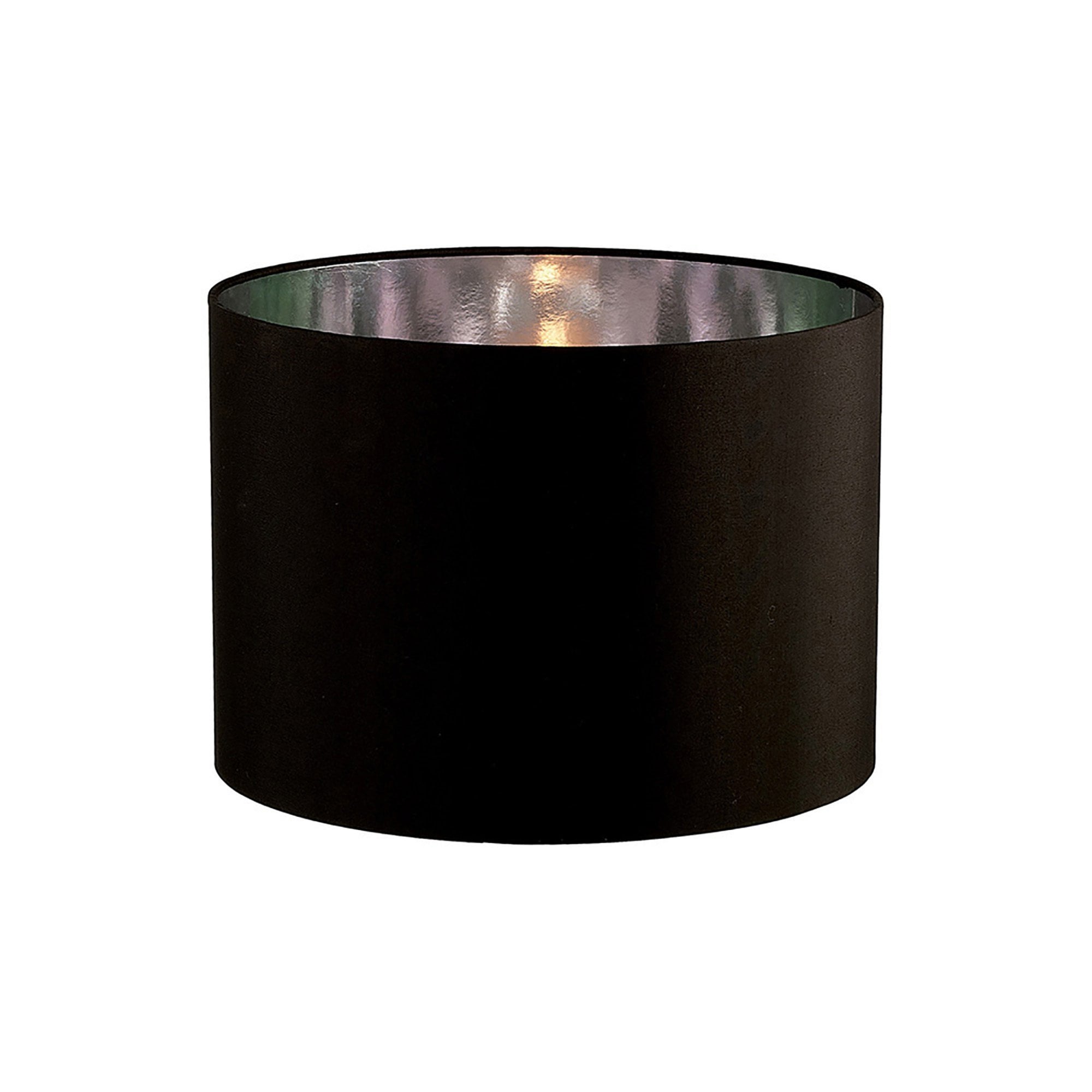 Diyas ILS20282 Duo Round Shade - Medium Black/Chrome 35cm - Shade Only