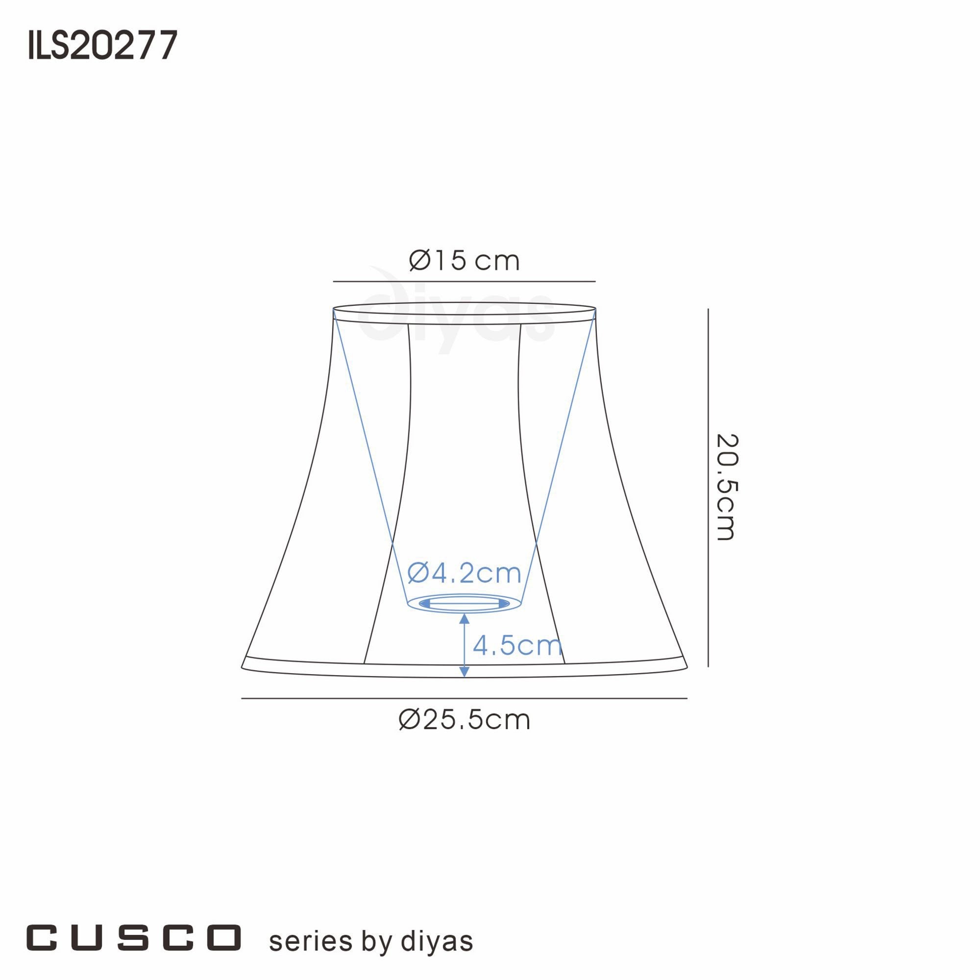 Diyas ILS20277 Cusco Hexagon Small-Medium Shade - Cream 15/25.5cm - Shade Only