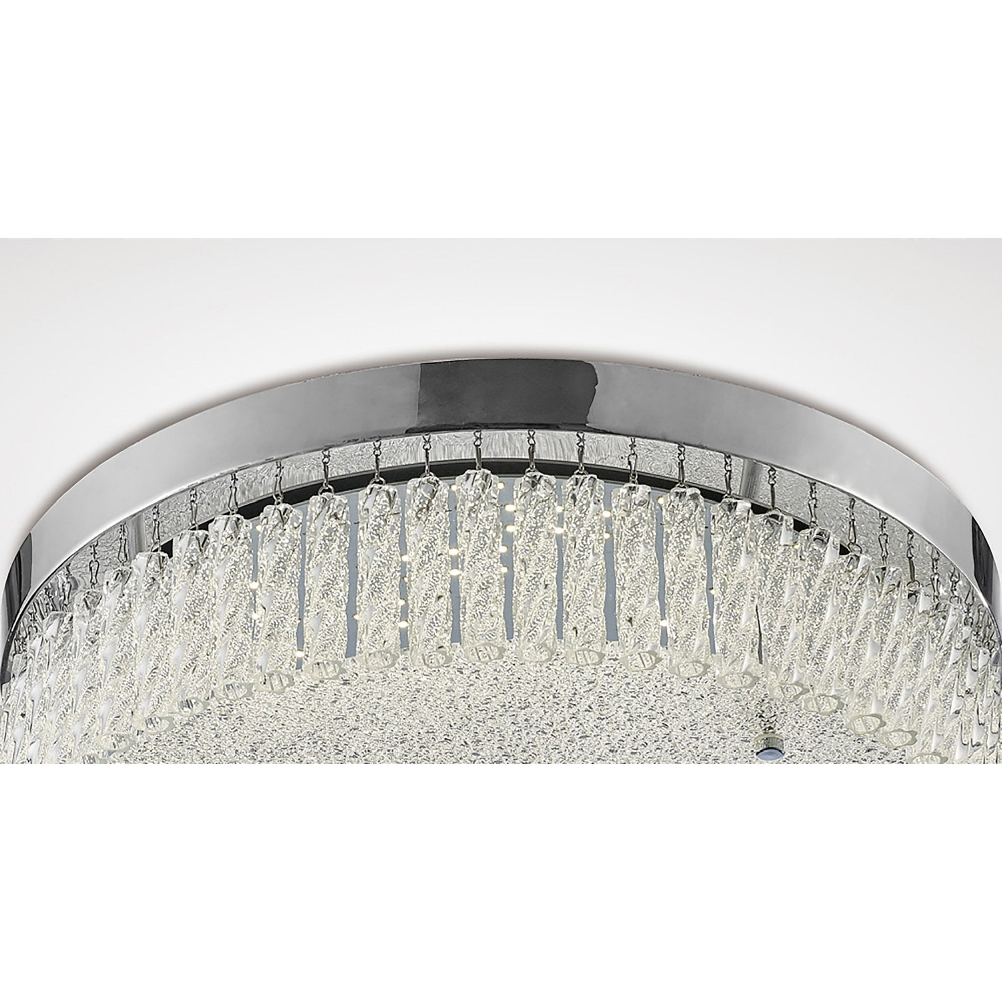 Diyas IL80055 Aiden Large Round Ceiling 21W 1900lm LED 4200K Polished Chrome/Crystal