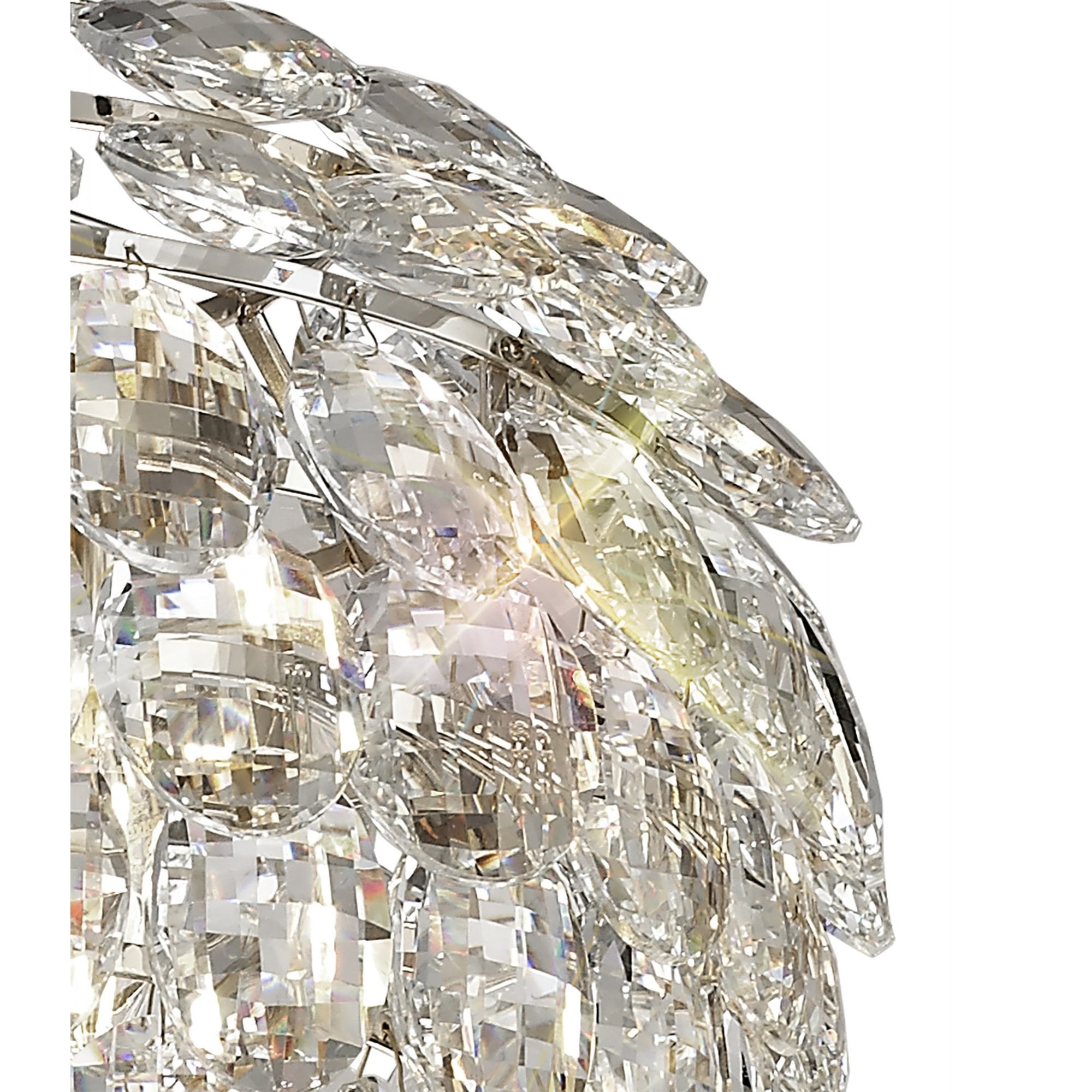 Diyas Coniston Pendant 3 Light E14 - Polished Chrome/Crystal