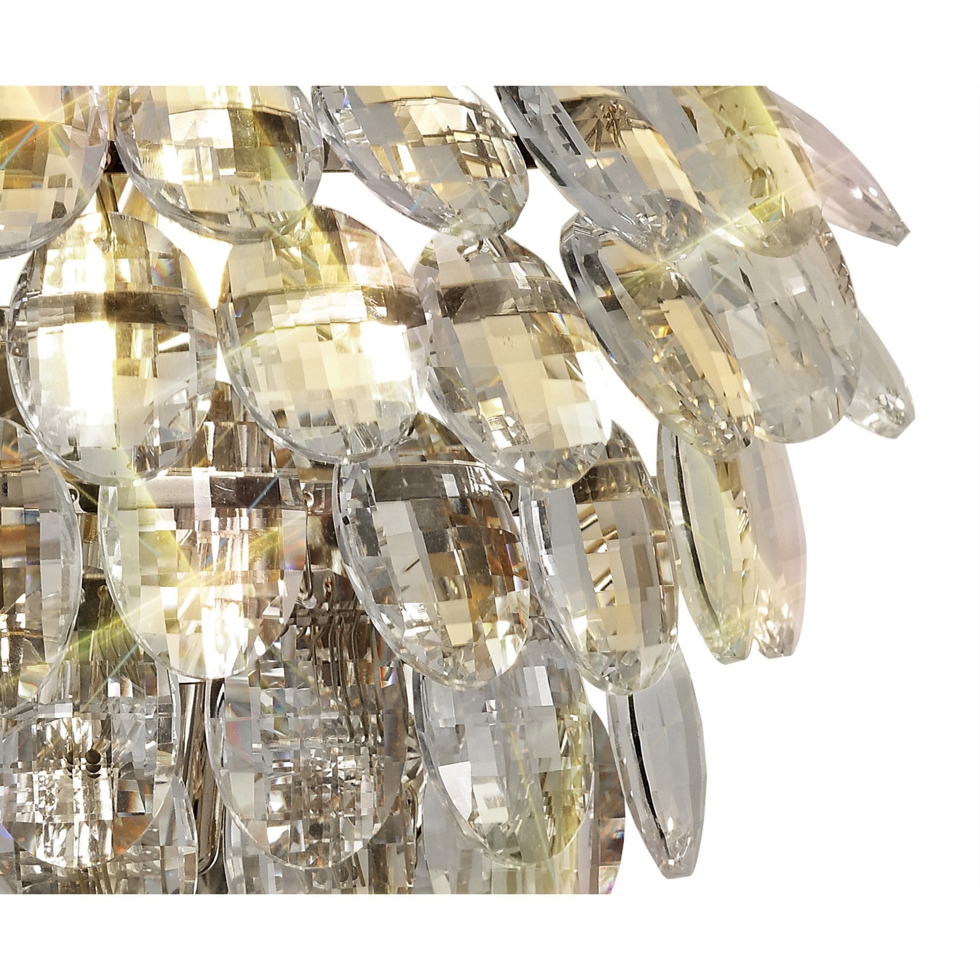 Diyas Coniston Wall Lamp Single Light E14 - Polished Chrome/Crystal