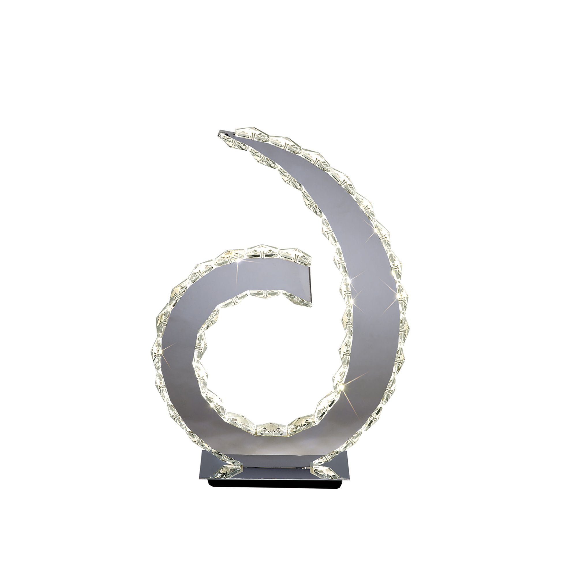 Diyas IL80000 Galaxy Table Lamp D Shape Light 18 X 0.5W LED Polished Chrome/Crystal 6000K