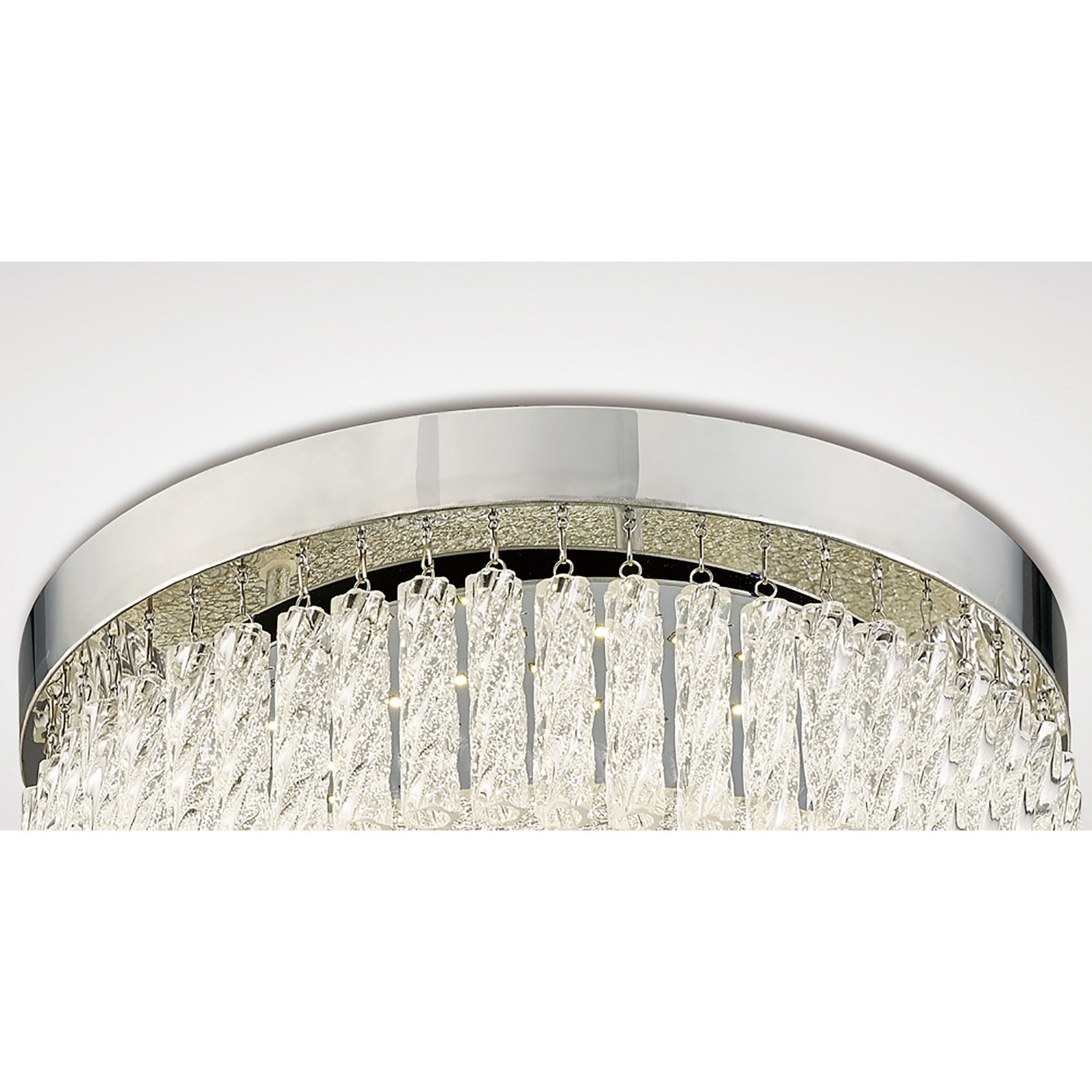 Diyas IL80054 Aiden Small Round Ceiling 18W 1600lm LED 4200K Polished Chrome/Crystal