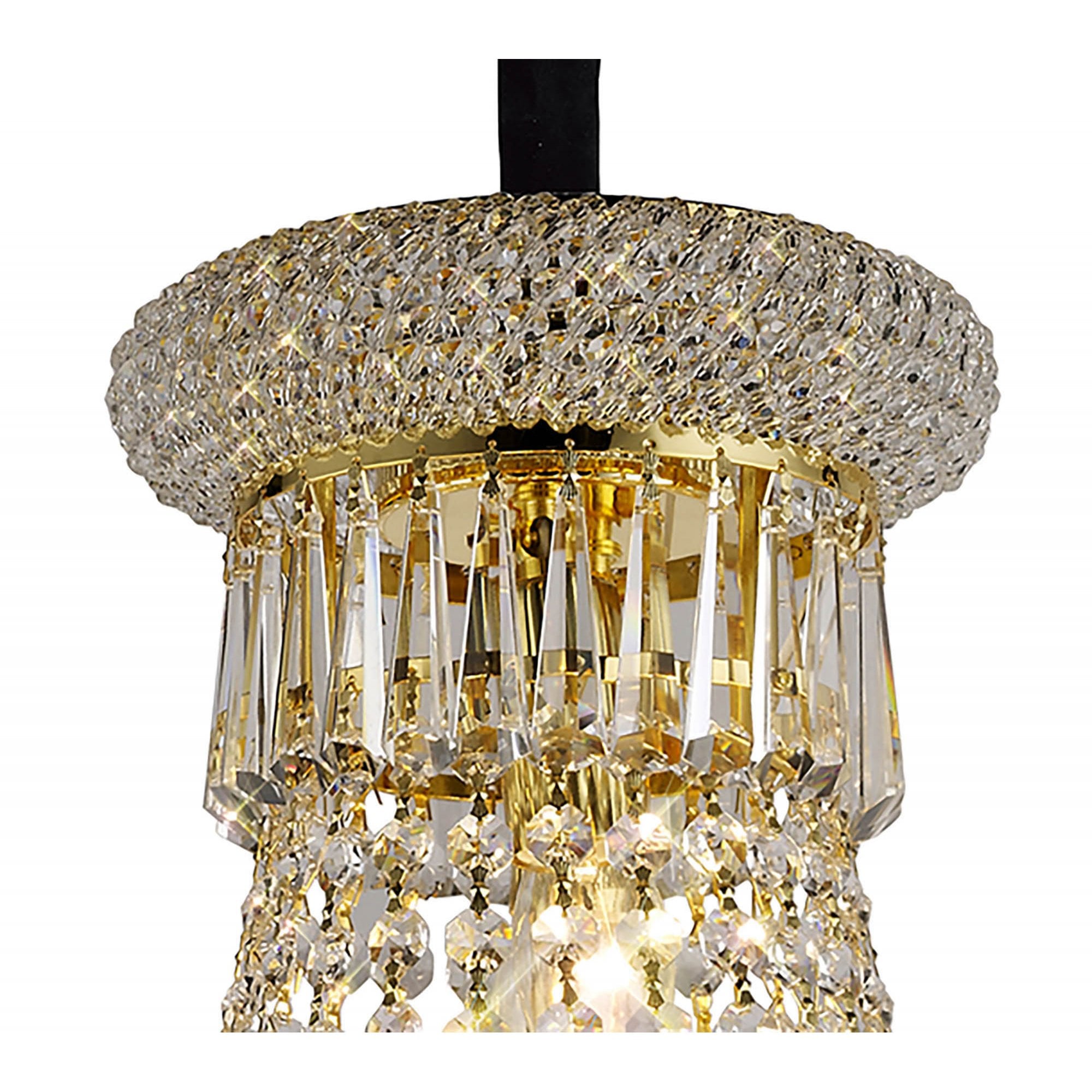 Diyas Alexandra 9 Light Pendant - French Gold & Crystal