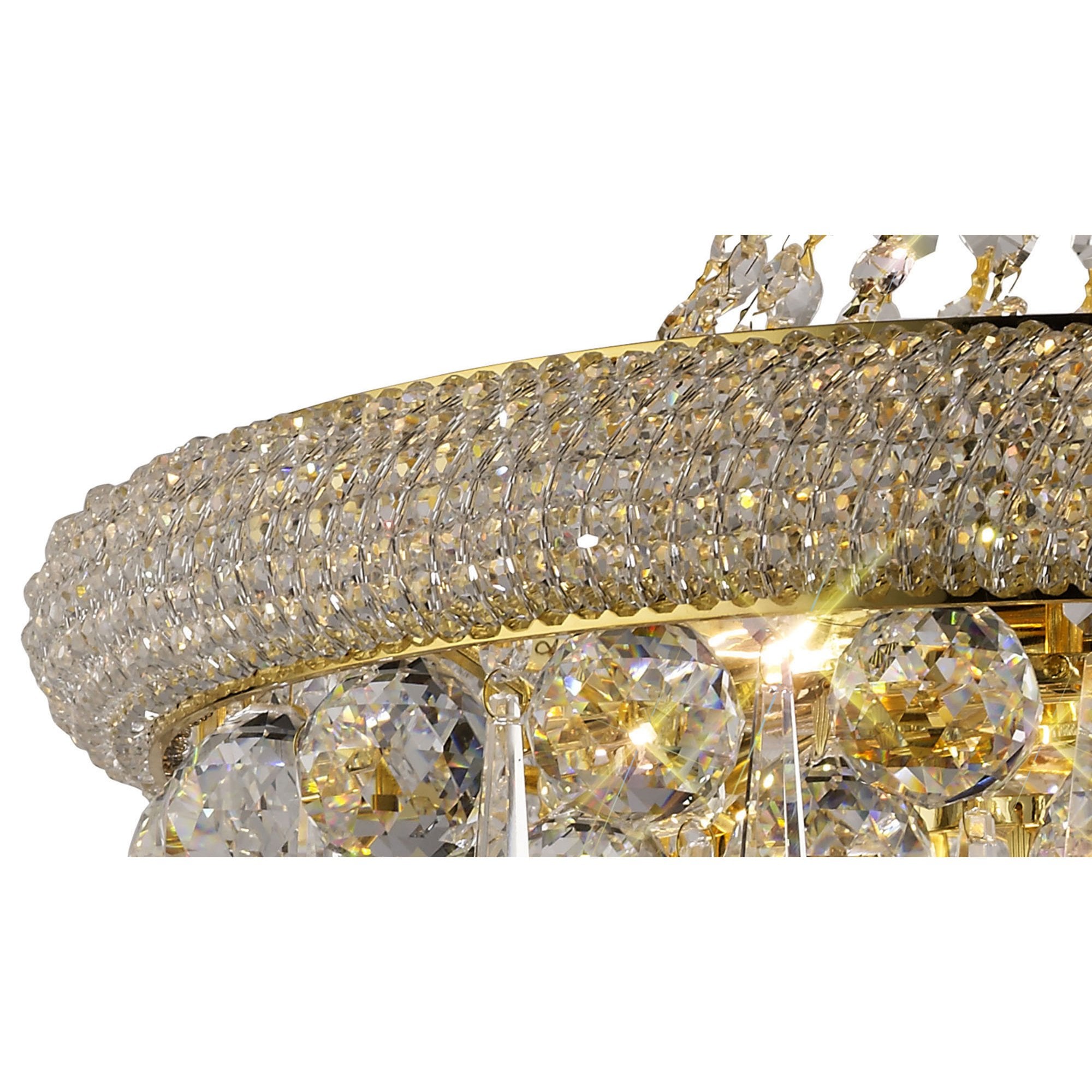 Diyas Alexandra 9 Light Pendant - French Gold & Crystal