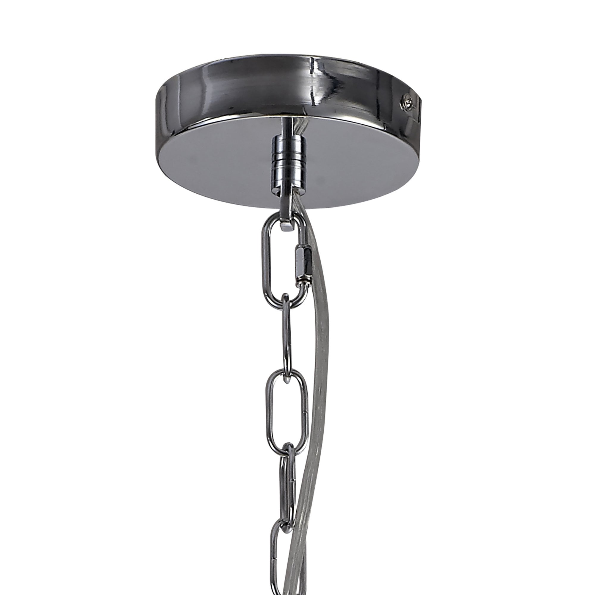 Diyas Canto Round Pendant 5 Light E27 - Polished Nickel/Acrylic