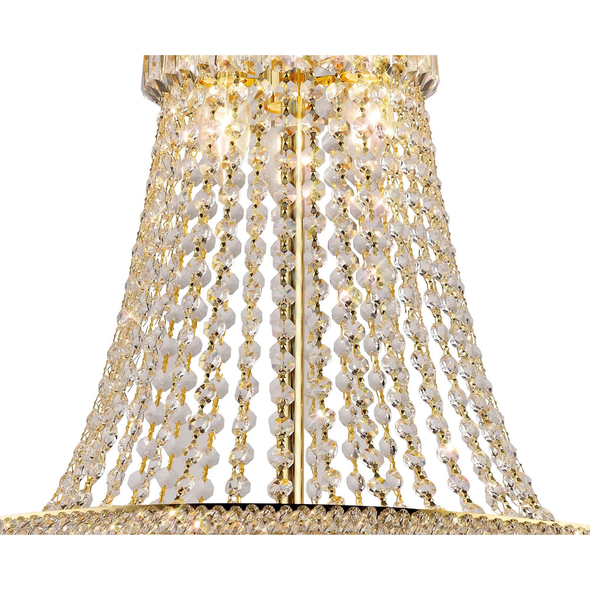 Diyas Alexandra 13 Light Pendant - French Gold & Crystal