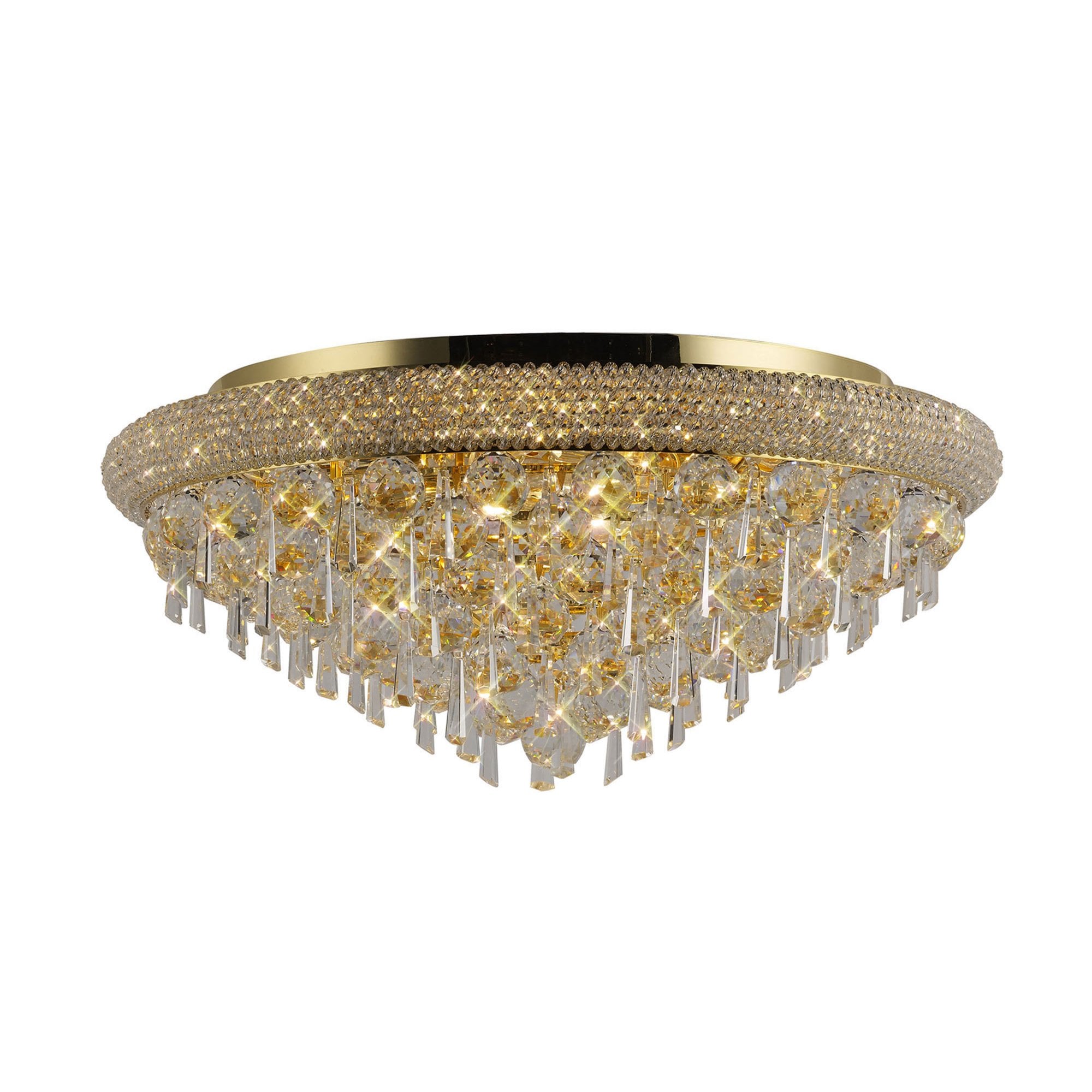 Diyas Alexandra 9 Light Ceiling Light - French Gold & Crystal