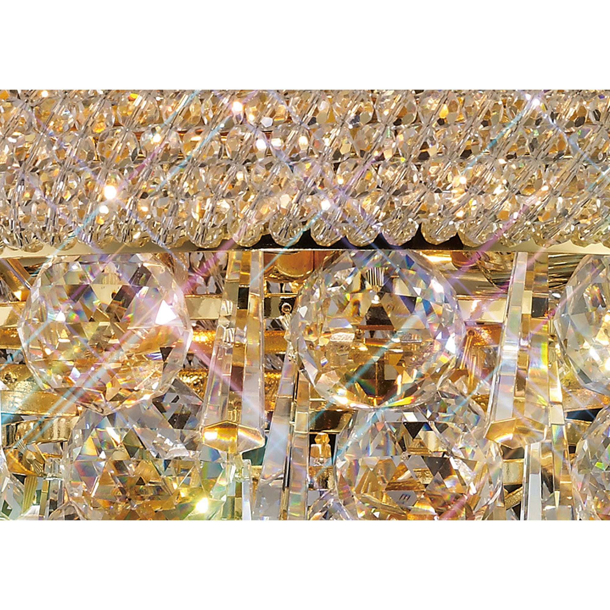 Diyas Alexandra 16 Light Ceiling Light - French Gold & Crystal
