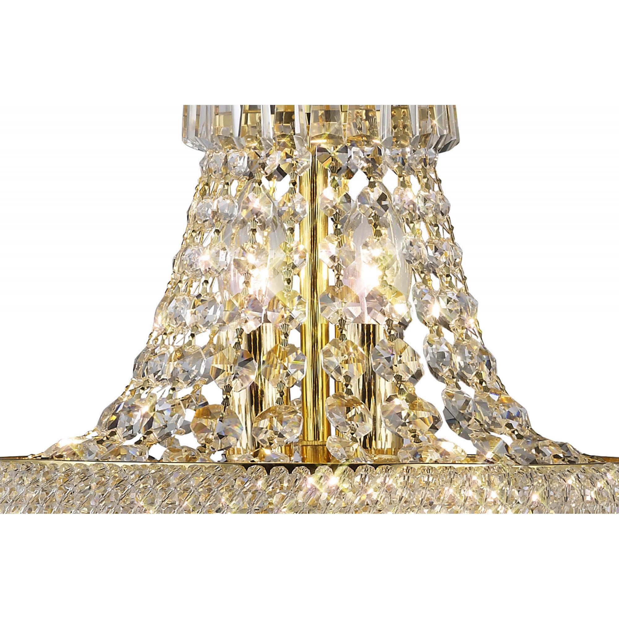 Diyas Alexandra 5 Light Table Lamp - French Gold & Crystal