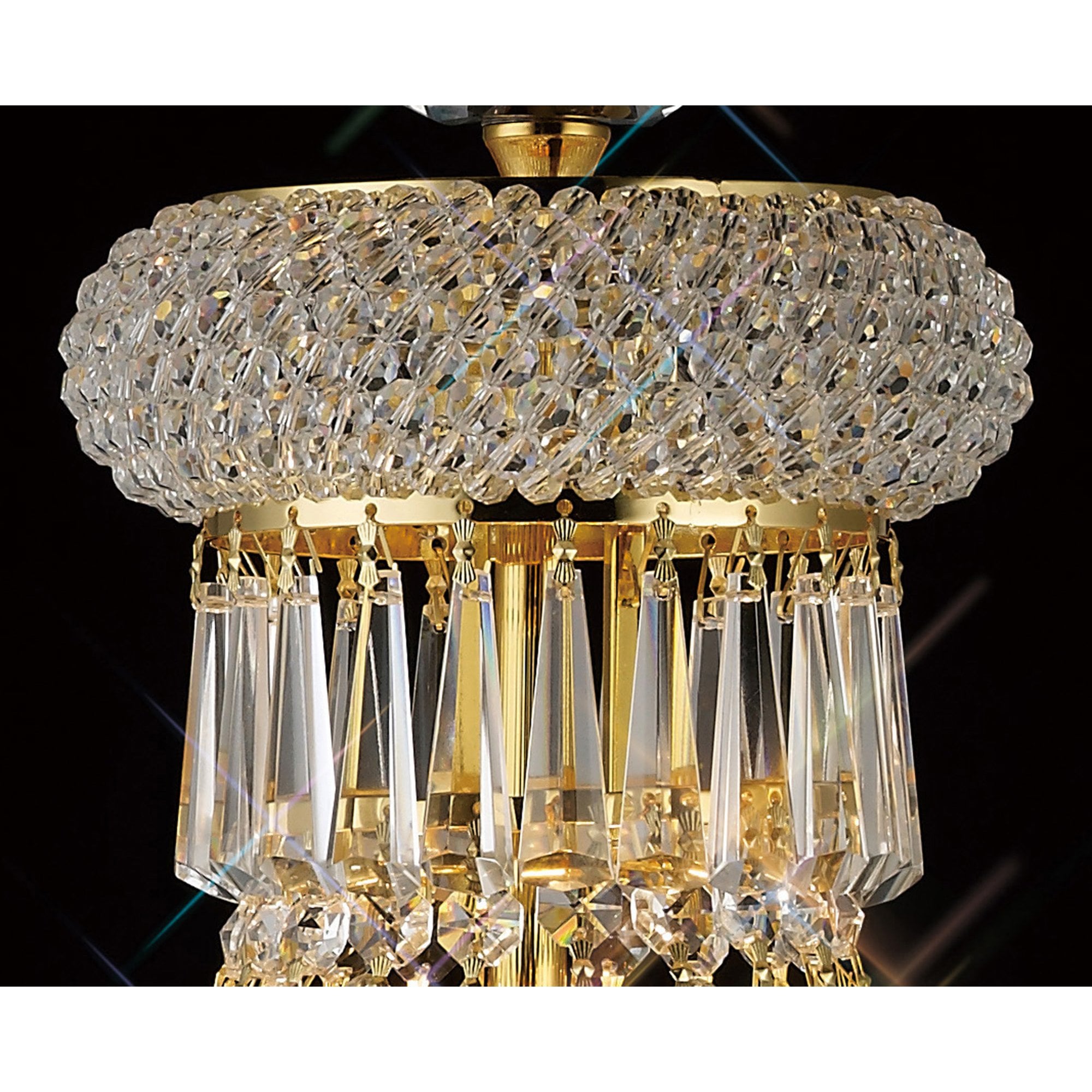 Diyas Alexandra 5 Light Table Lamp - French Gold & Crystal