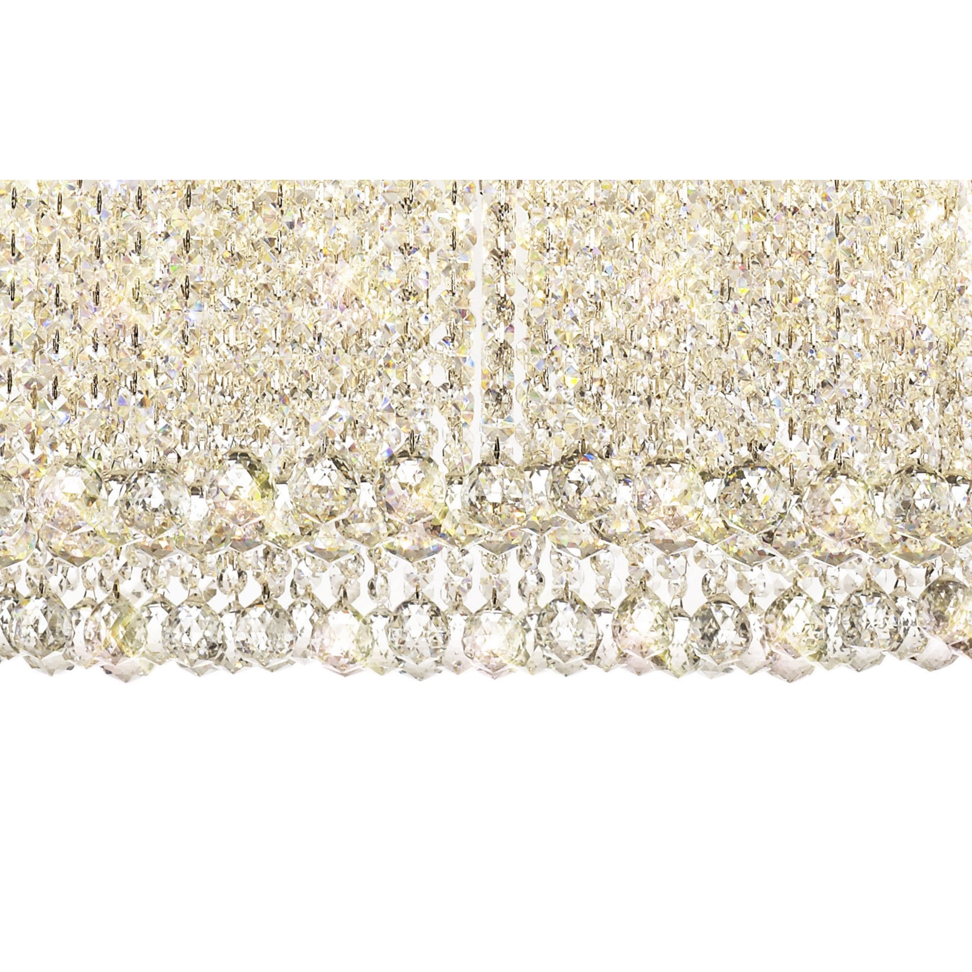 Diyas Empire 100x50cm Oval Pendant Chandelier - Polished Chrome/Crystal