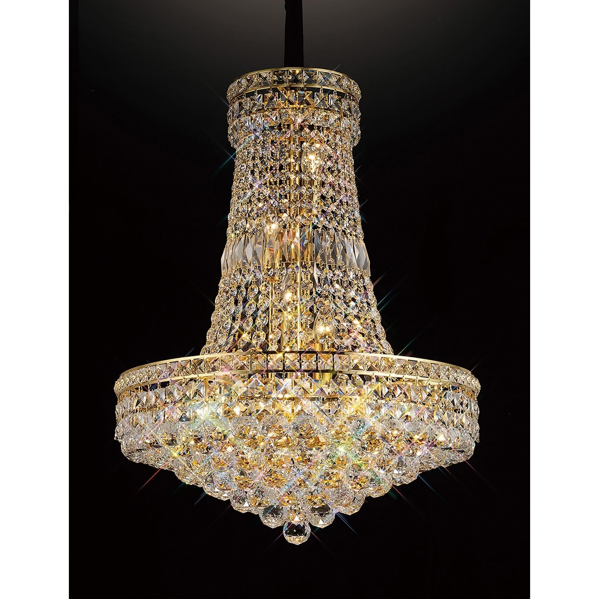 Diyas IL32090 Frances Pendant 14 Light French Gold/Crystal