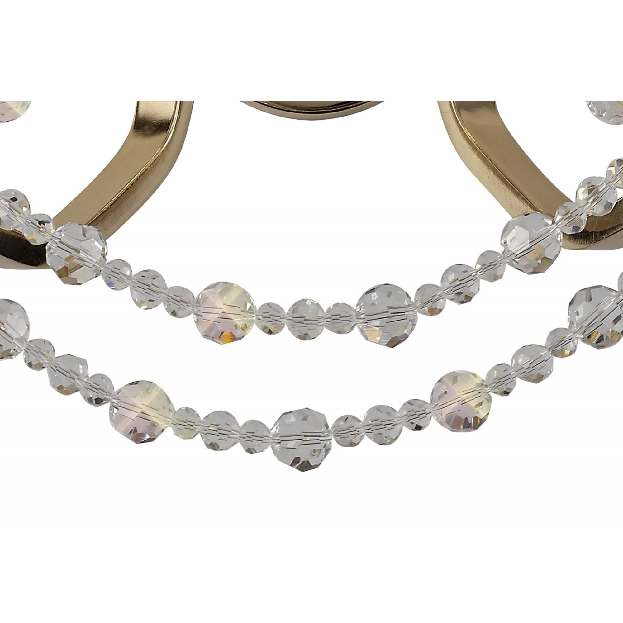 Diyas Armand Wall Lamp 2 Light E14 - French Gold/Crystal