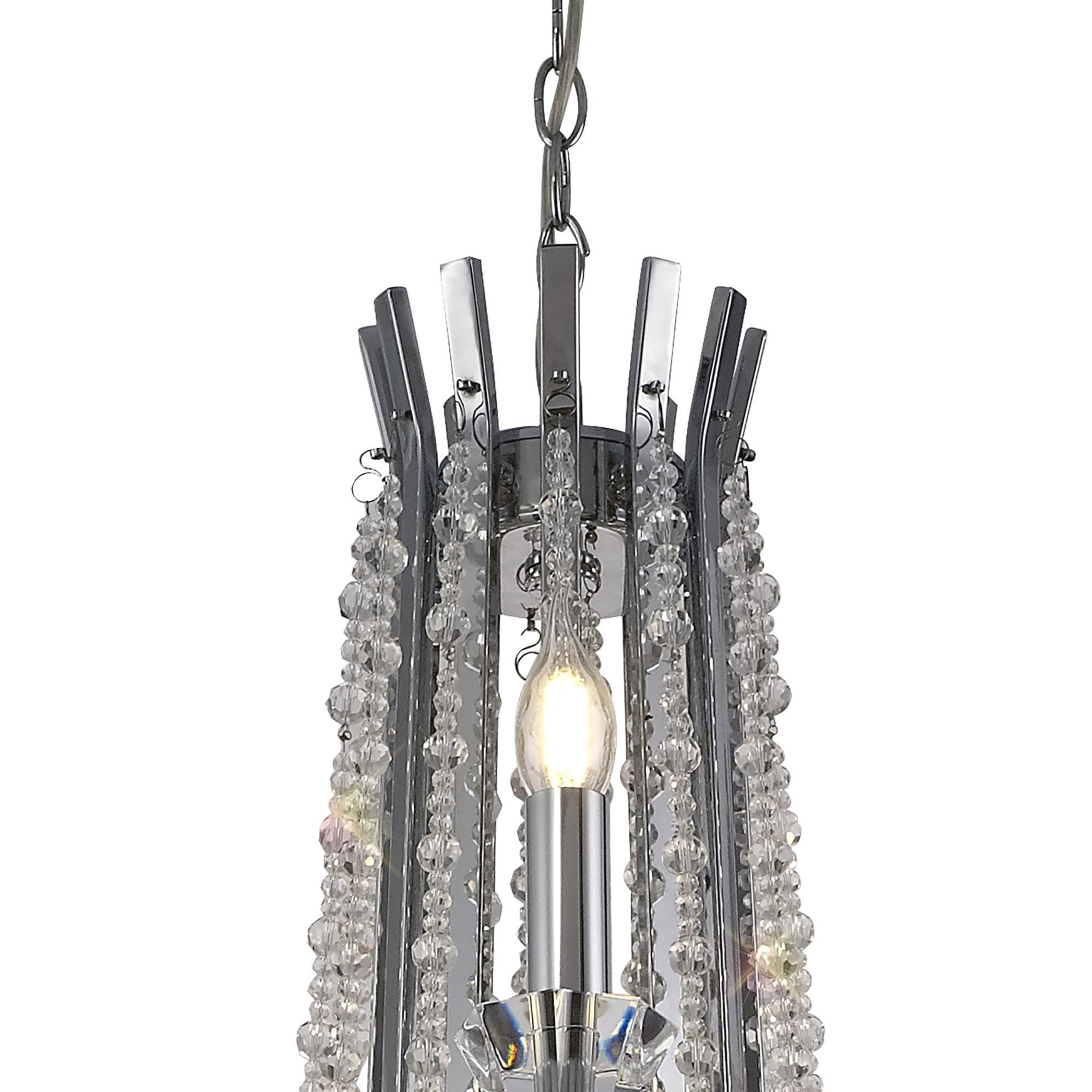 Diyas Armand Pendant 6+3+3 Light E14 - Polished Chrome/Crystal