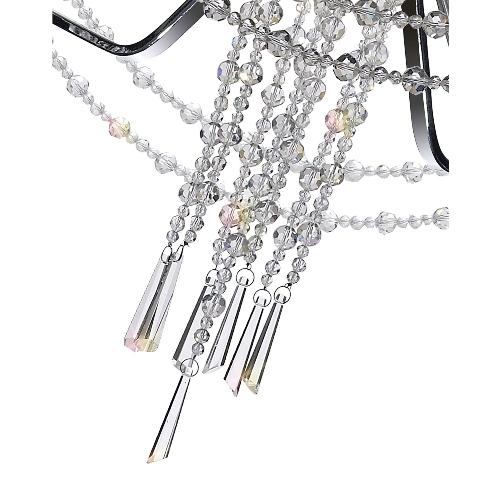 Diyas Armand Pendant 6+3+3 Light E14 - Polished Chrome/Crystal