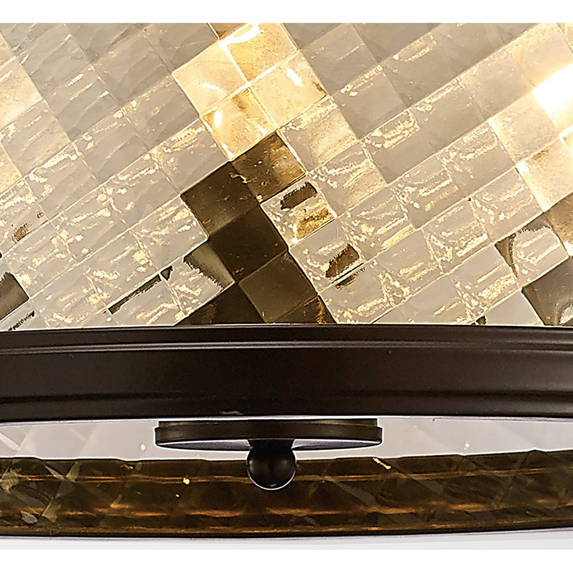 Diyas IL31677 Asia Pendant 4 Light E14 Oiled Bronze/Clear Glass