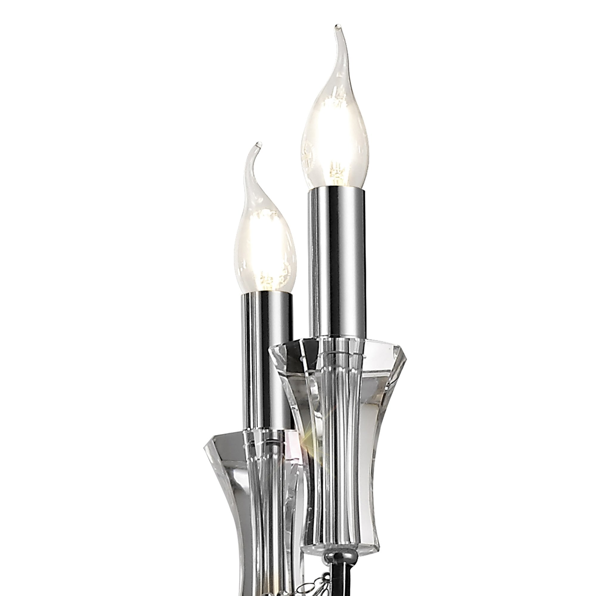 Diyas Armand Pendant 8 Light E14 - Polished Chrome/Crystal