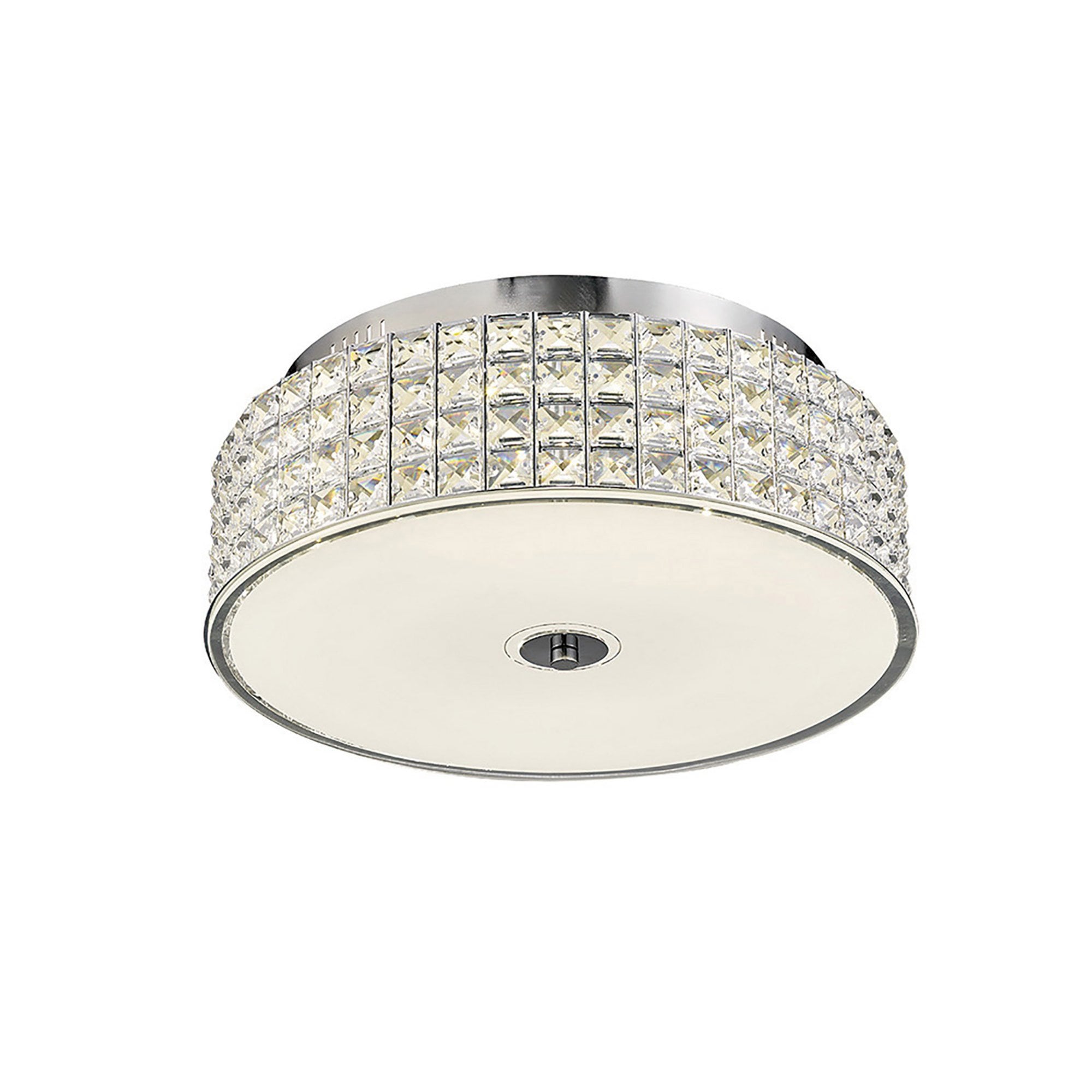 Diyas IL80021 Hawthorne Round Ceiling 30W 1700lm LED 4000K Polished Chrome/Crystal