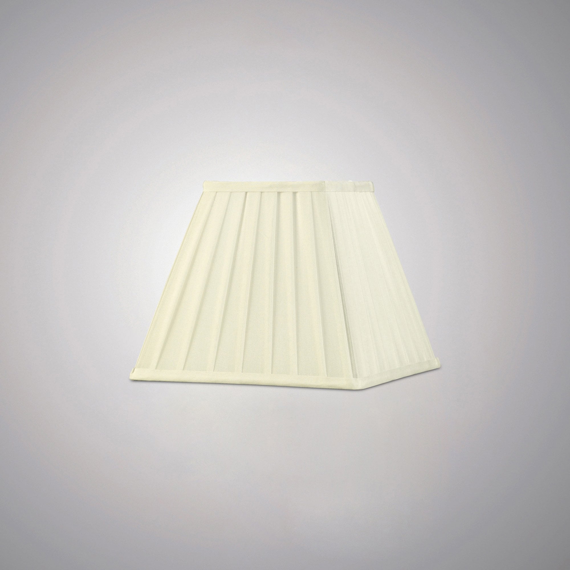 Diyas ILS20227 Leela Square Pleated Fabric Shade - Ivory 13.8/25cm - Shade Only