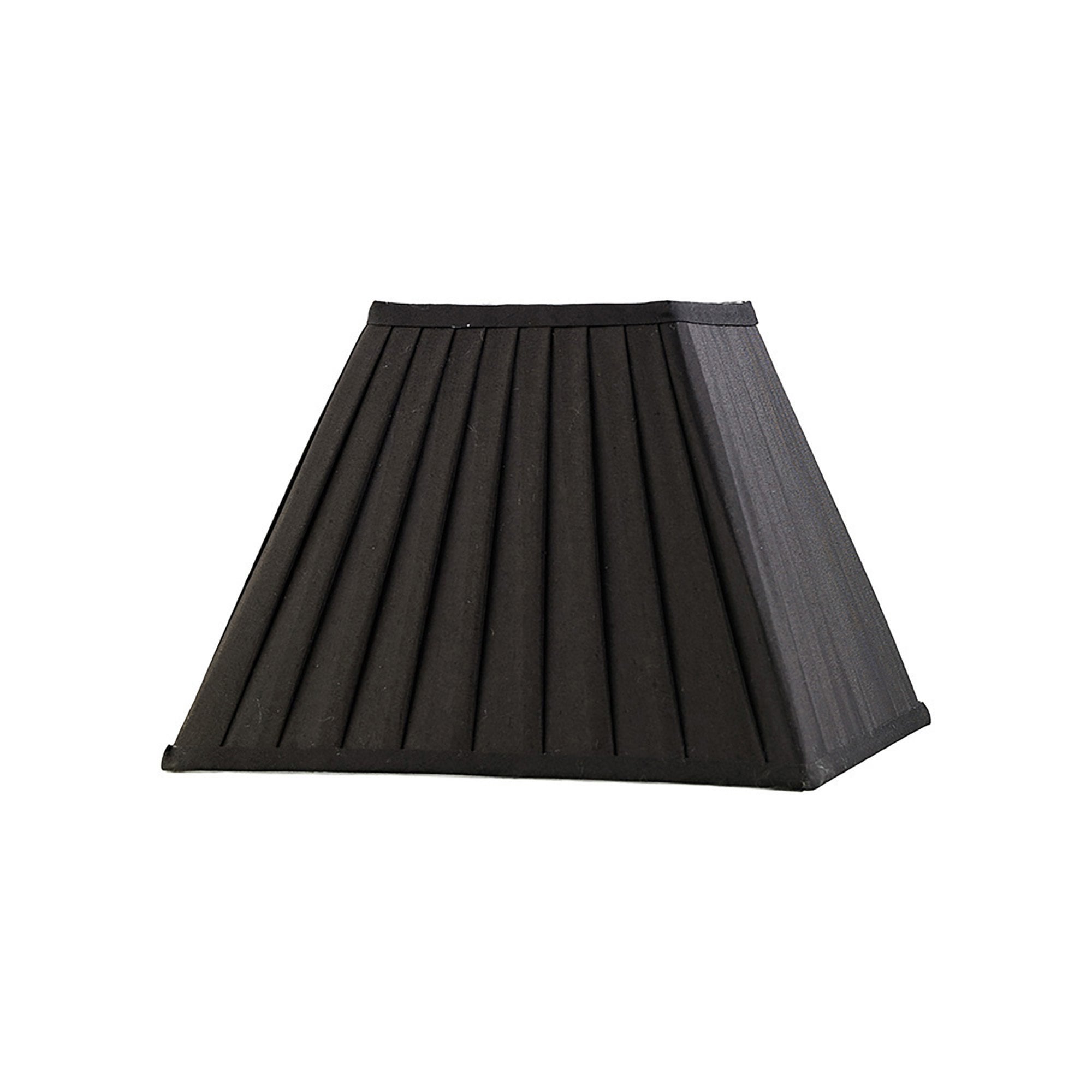 Diyas ILS20223 Leela Square Pleated Fabric Shade - Black 15/30cm - Shade Only