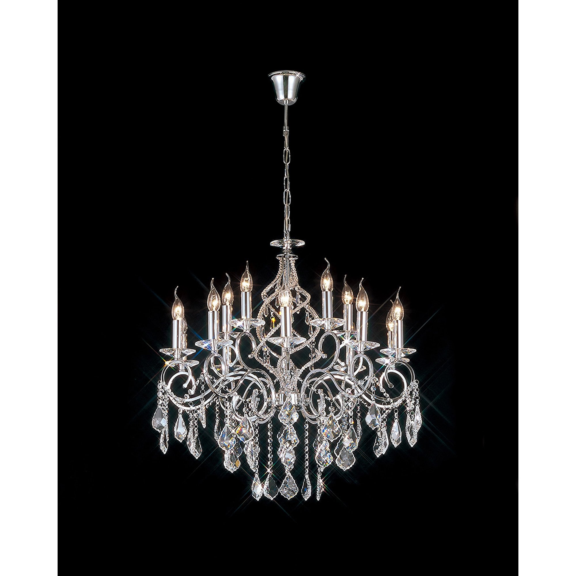 Diyas IL303110+5 Torino Pendant 15 Light Polished Chrome/Crystal