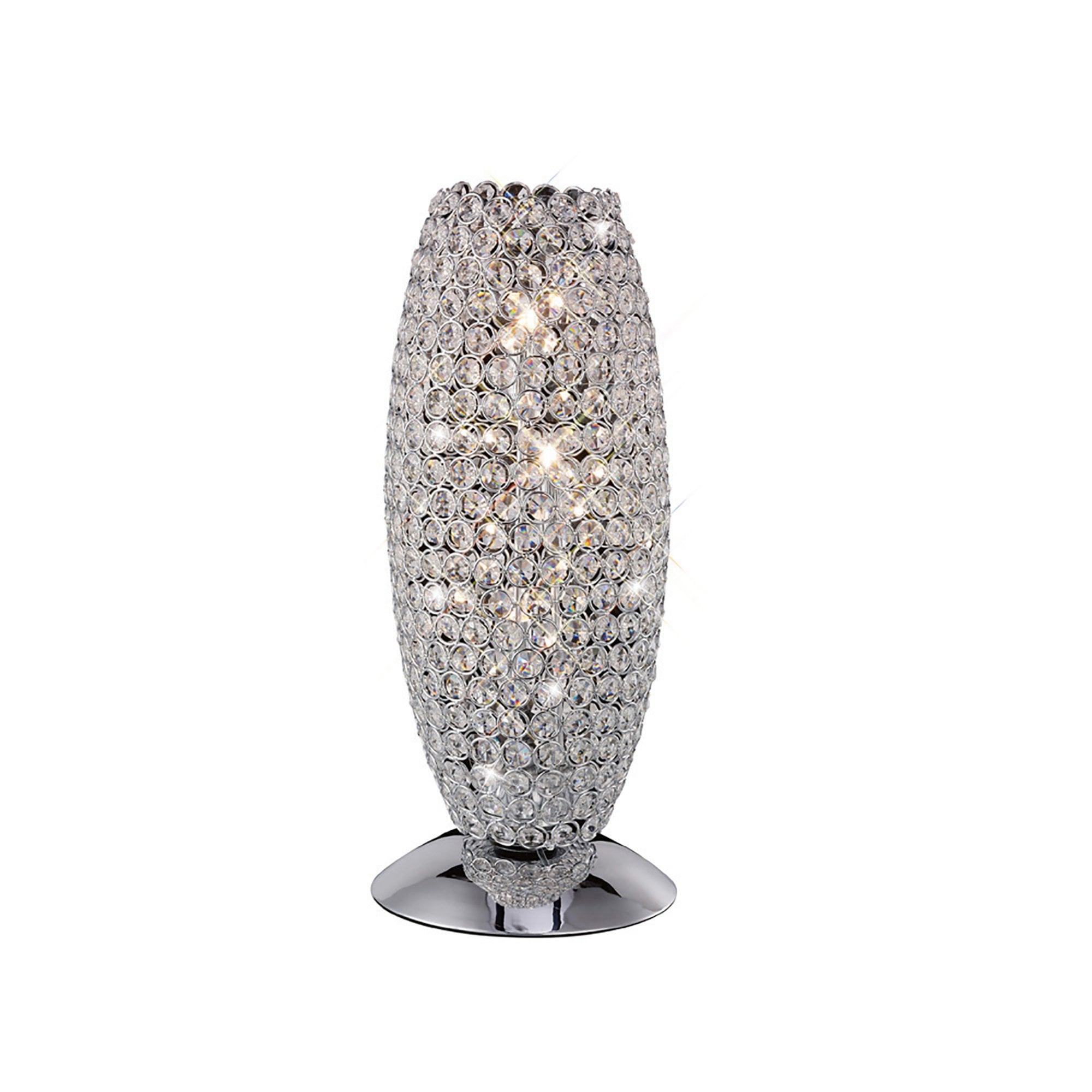 Diyas IL30411 Kos Table Lamp 3 Light Polished Chrome/Crystal