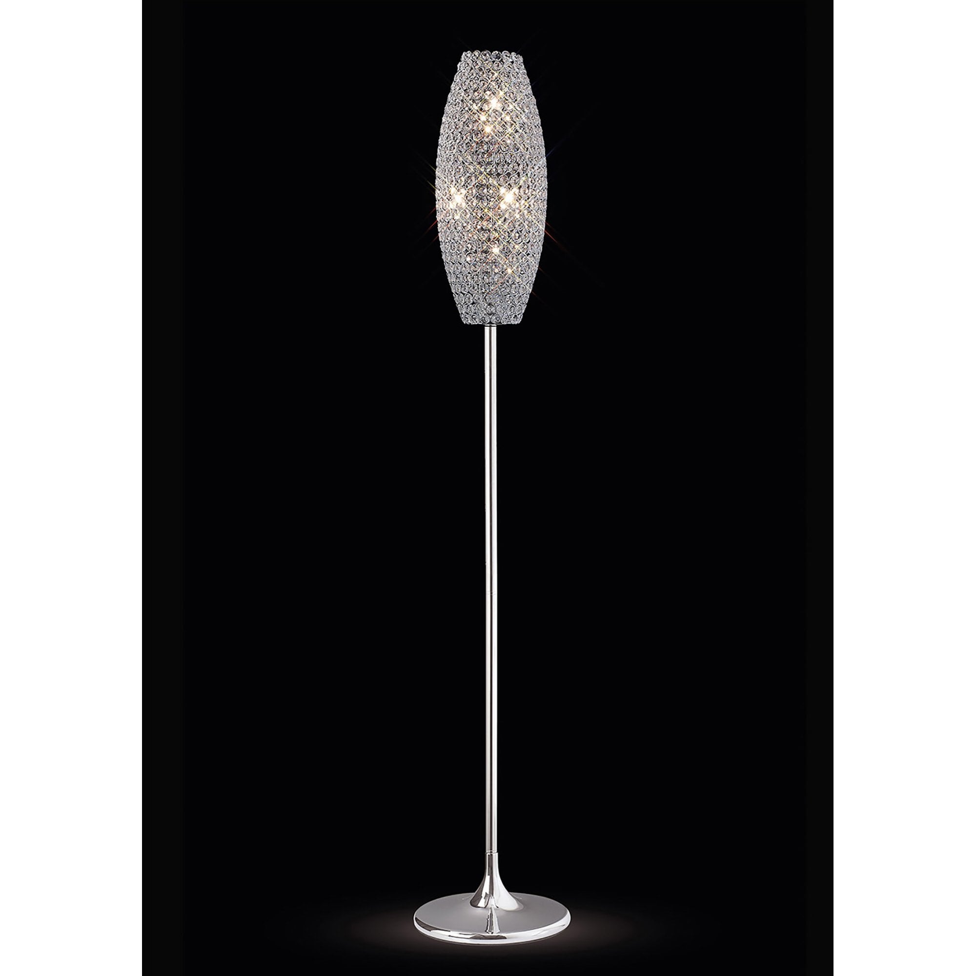 Diyas IL30412 Kos Floor Lamp 4 Light Polished Chrome/Crystal