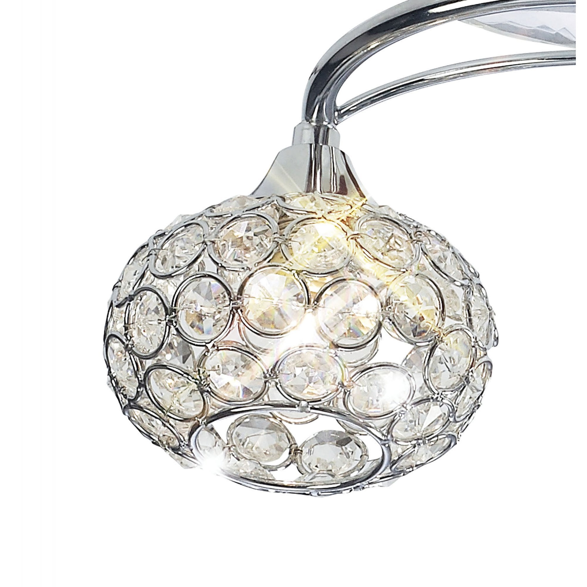 Diyas IL30954 Leimo Ceiling 4 Light Polished Chrome/Crystal